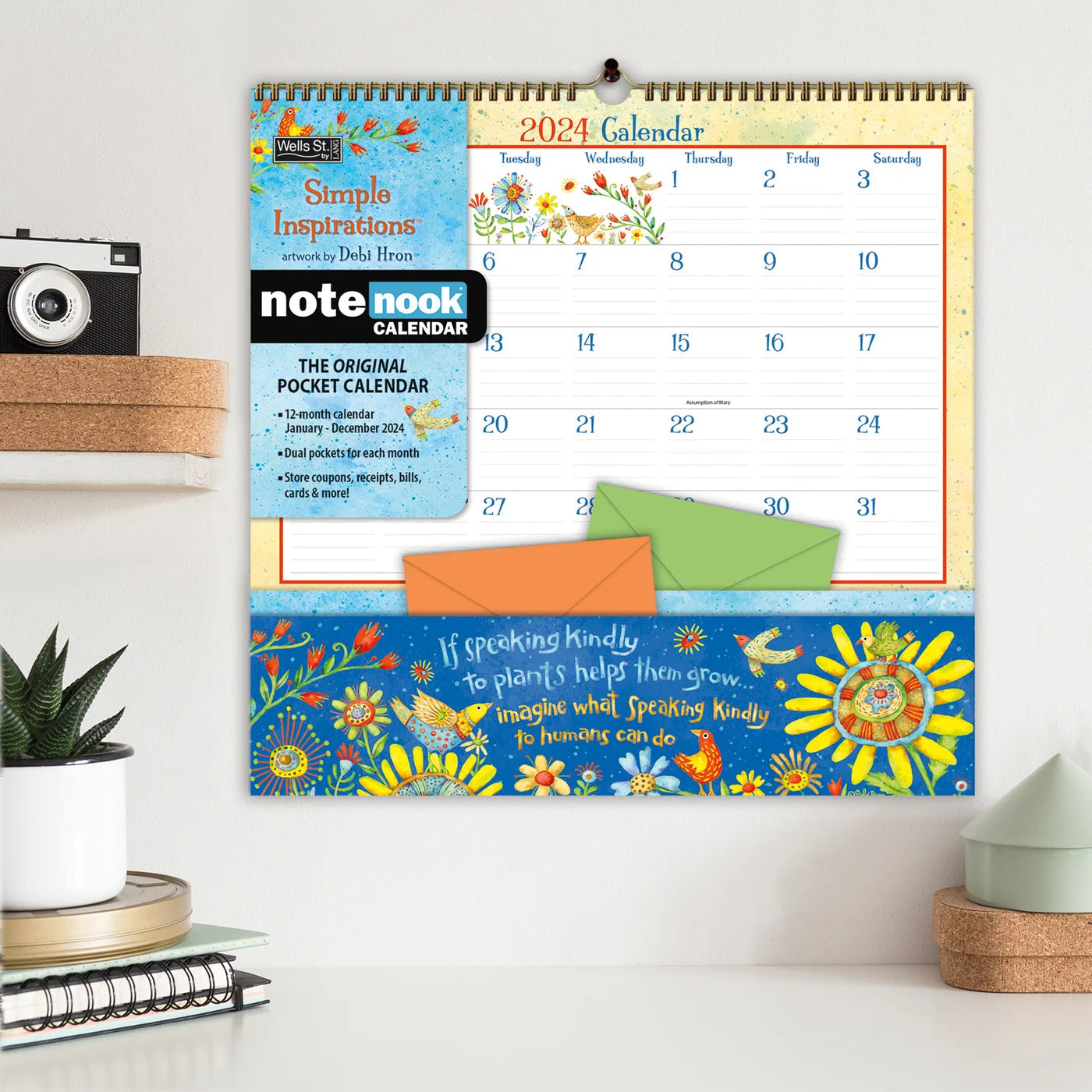2024 Simple Inspirations - Note Nook Square Wall Calendar