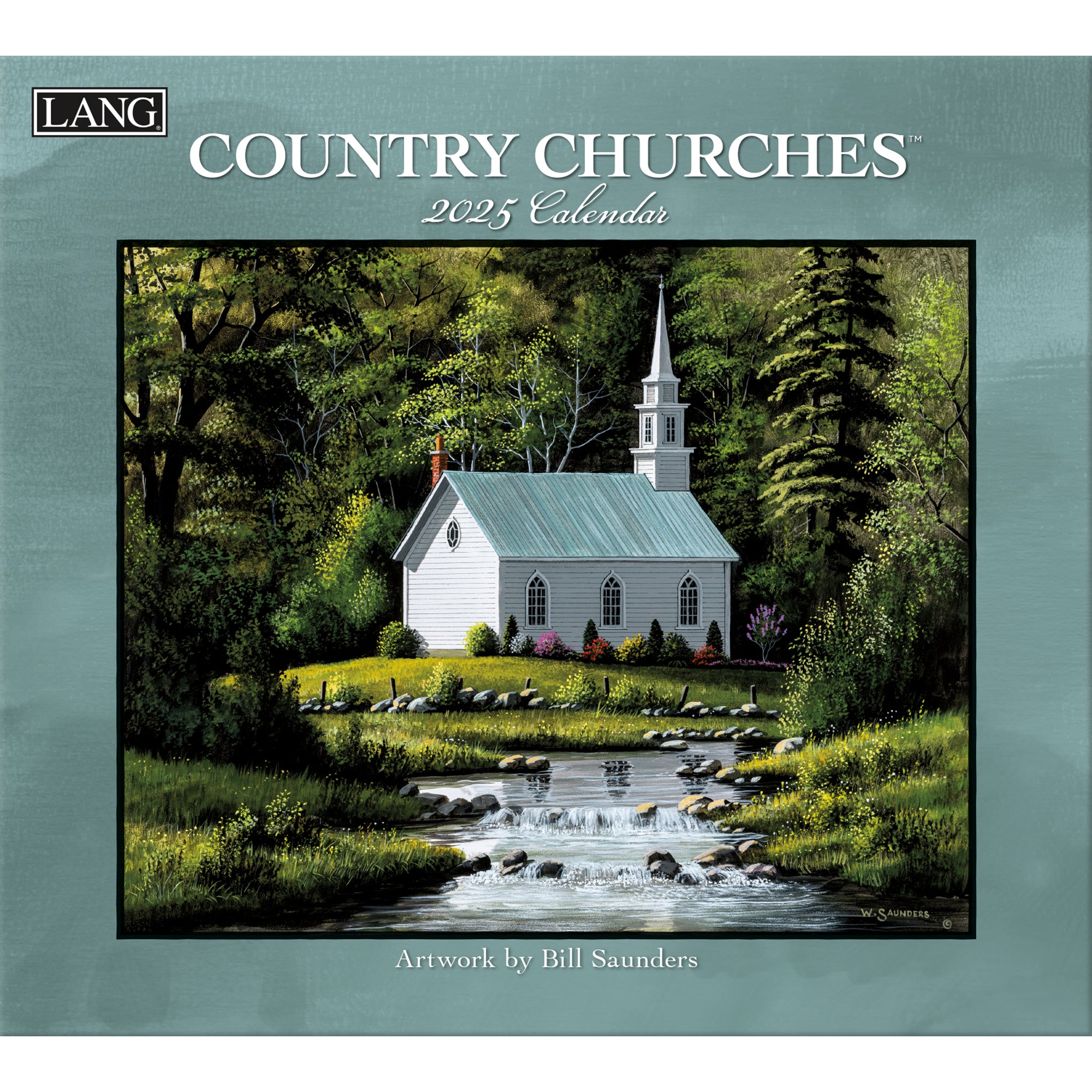 2025 LANG Country Churches By Bill Saunders  - Deluxe Wall Calendar