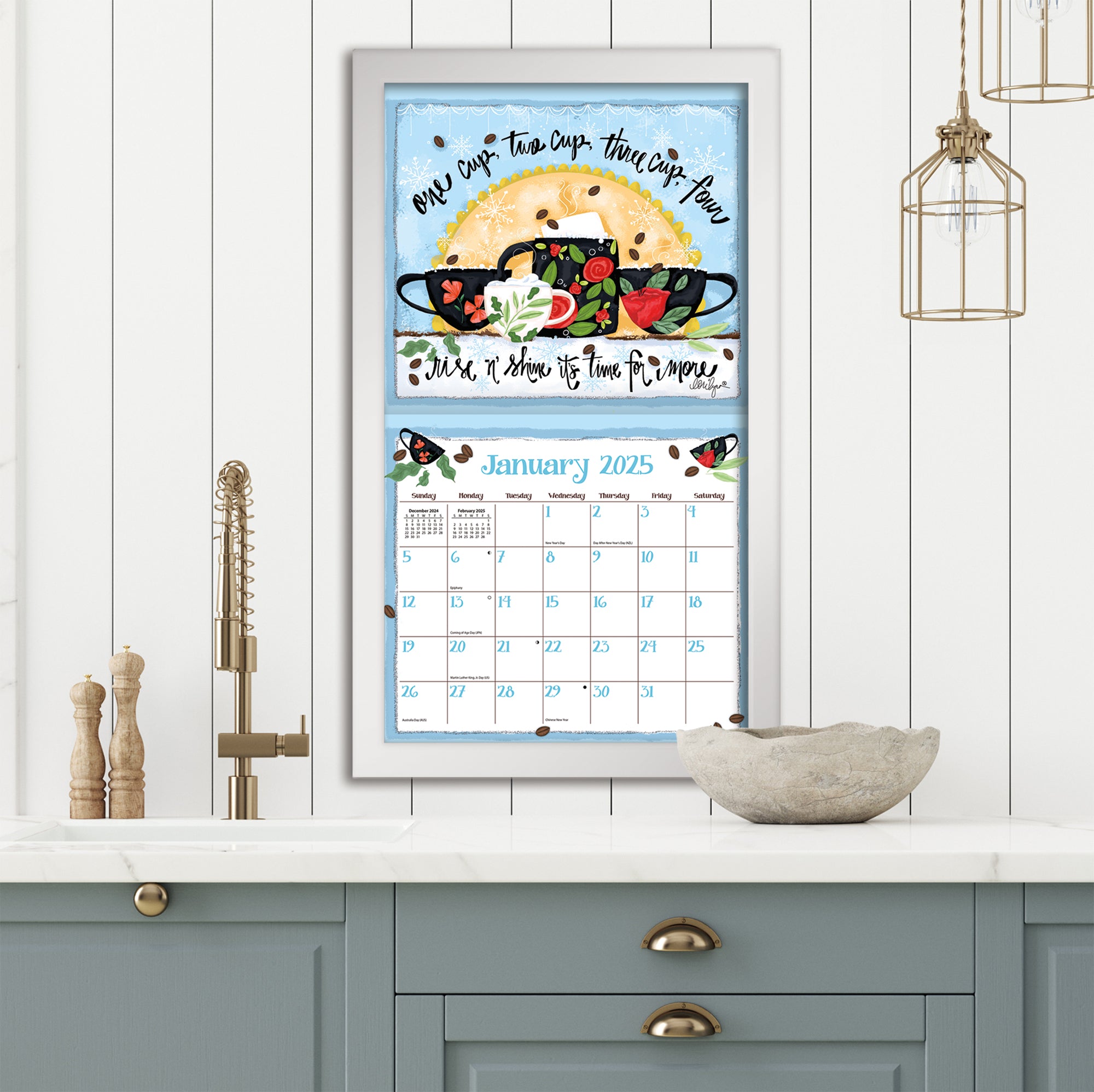 2025 LANG Coffee by LoriLynn Simms - Deluxe Wall Calendar