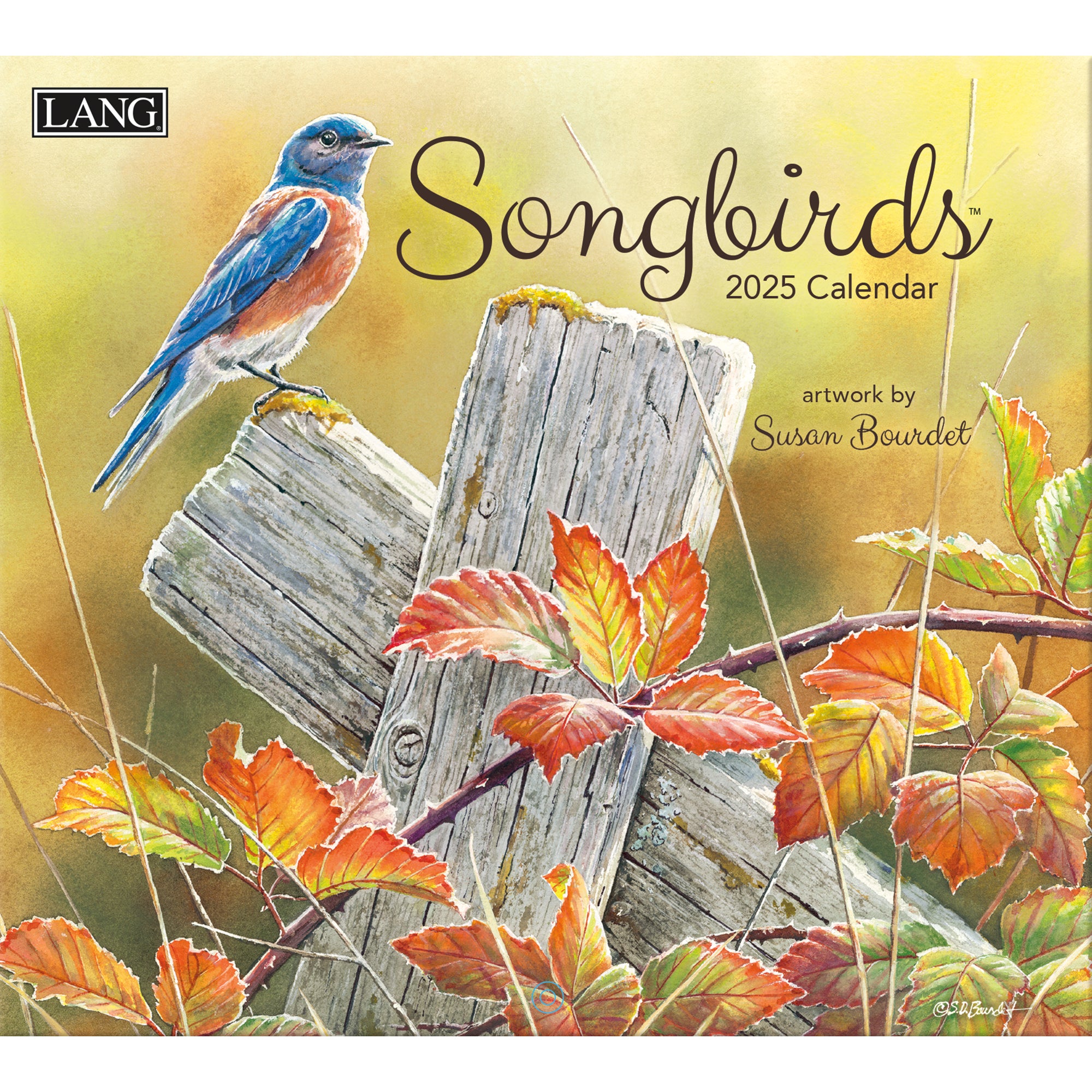 2025 LANG Songbirds By Susan Bourdet - Deluxe Wall Calendar