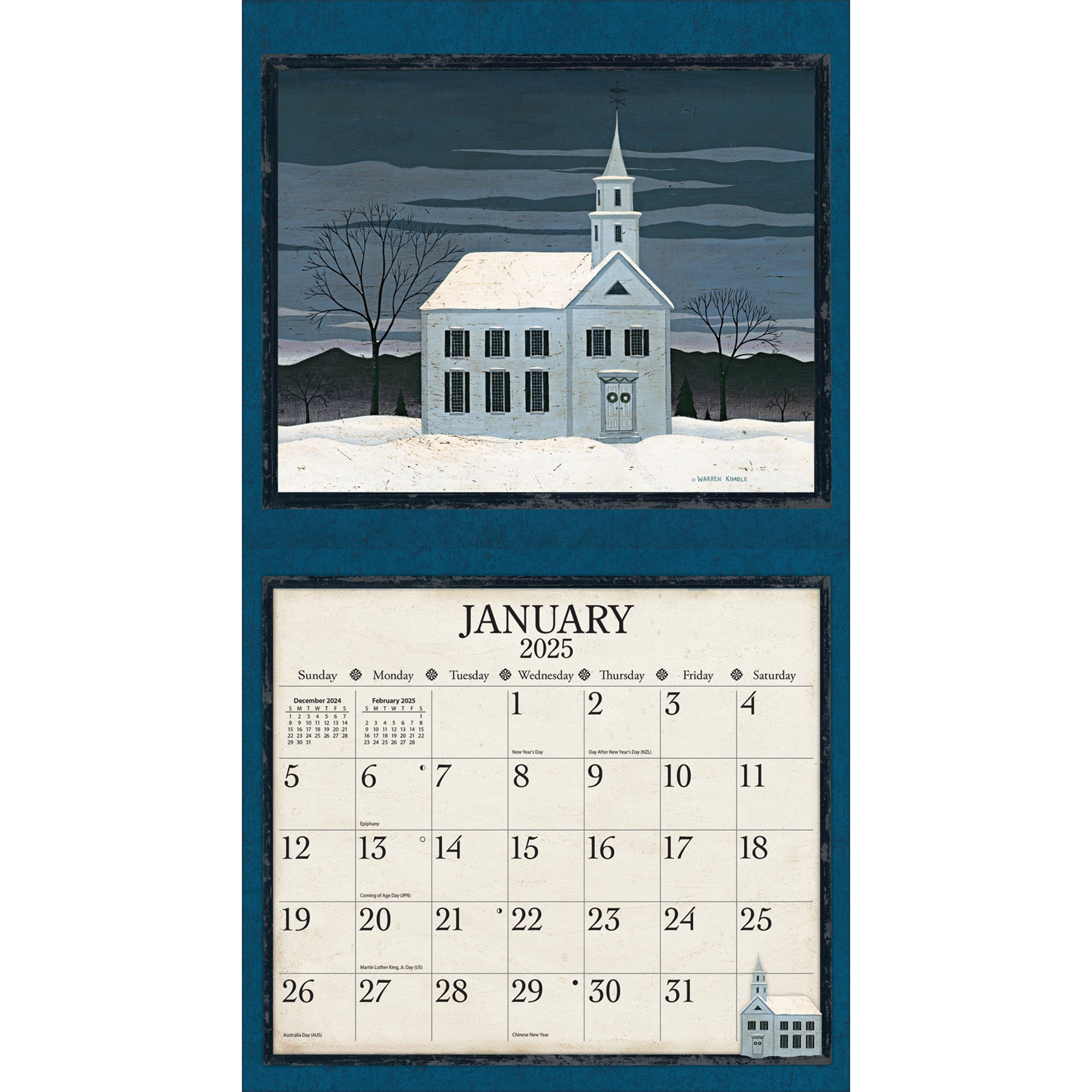 2025 LANG Warren Kimble - Deluxe Wall Calendar