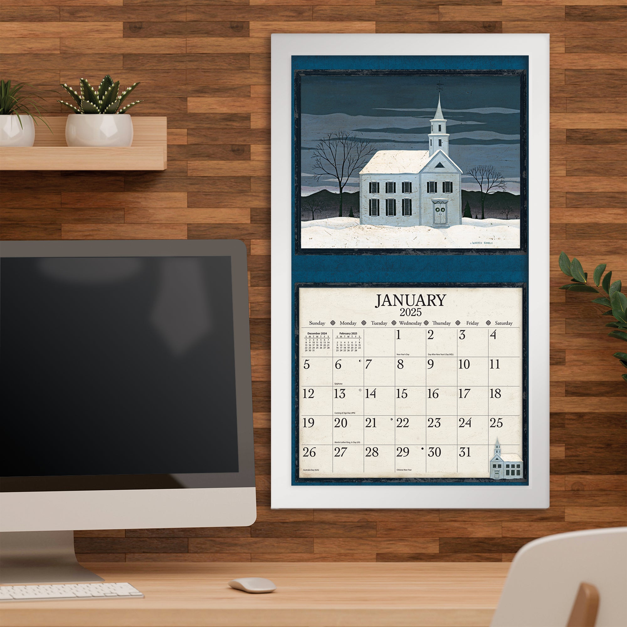 2025 LANG Warren Kimble - Deluxe Wall Calendar