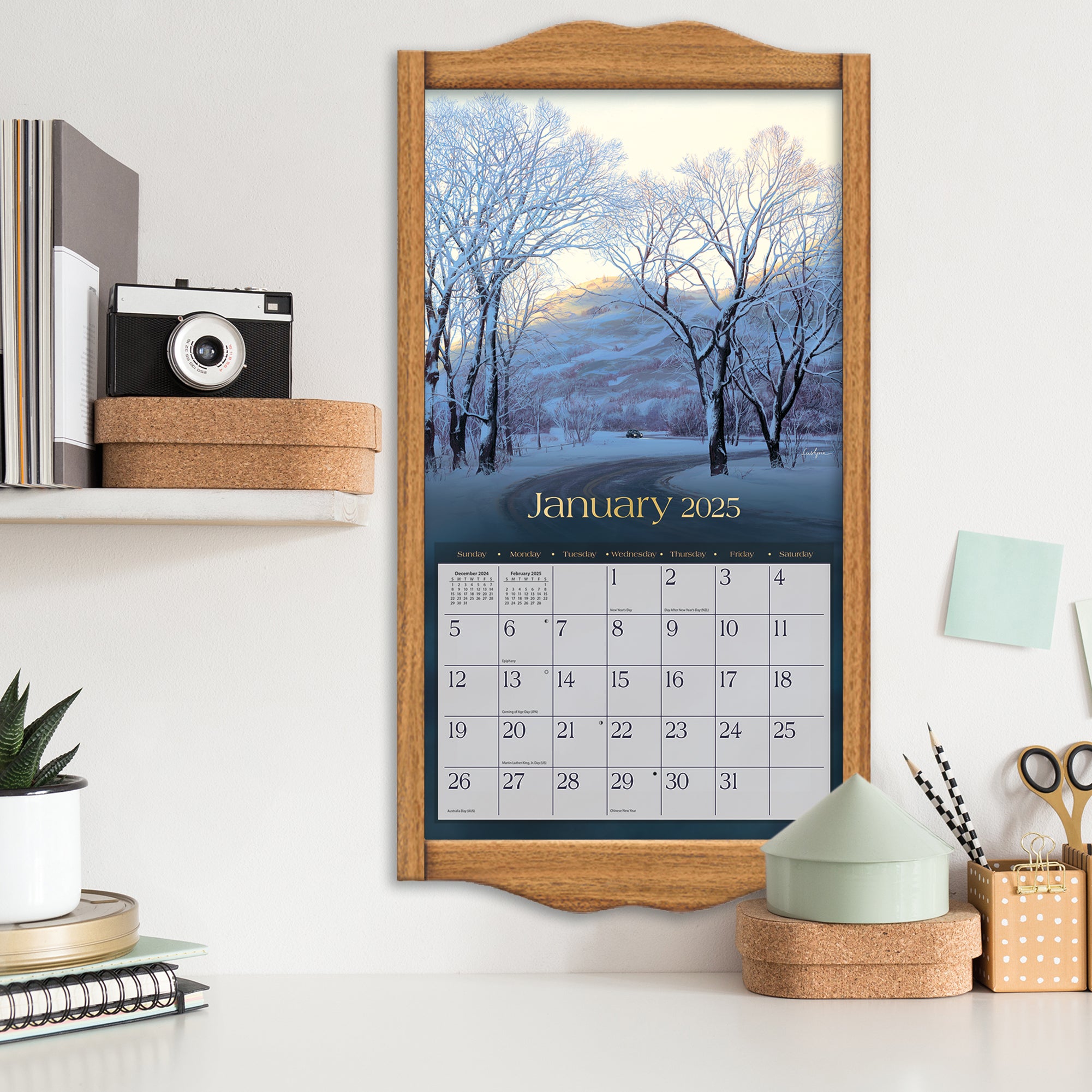 2025 LANG Around The World By Evgeny Lushpin - Deluxe Wall Calendar