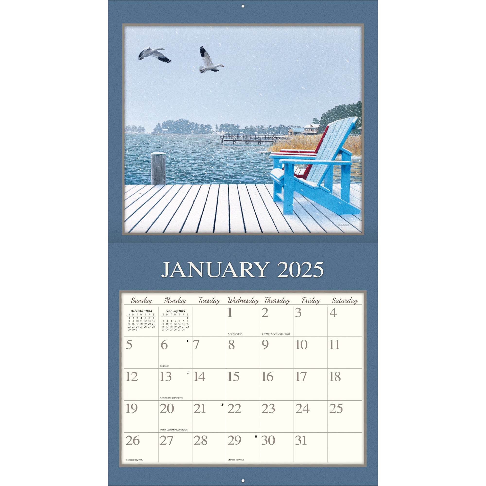 2025 LANG Cottage Country By David Ward - Deluxe Wall Calendar
