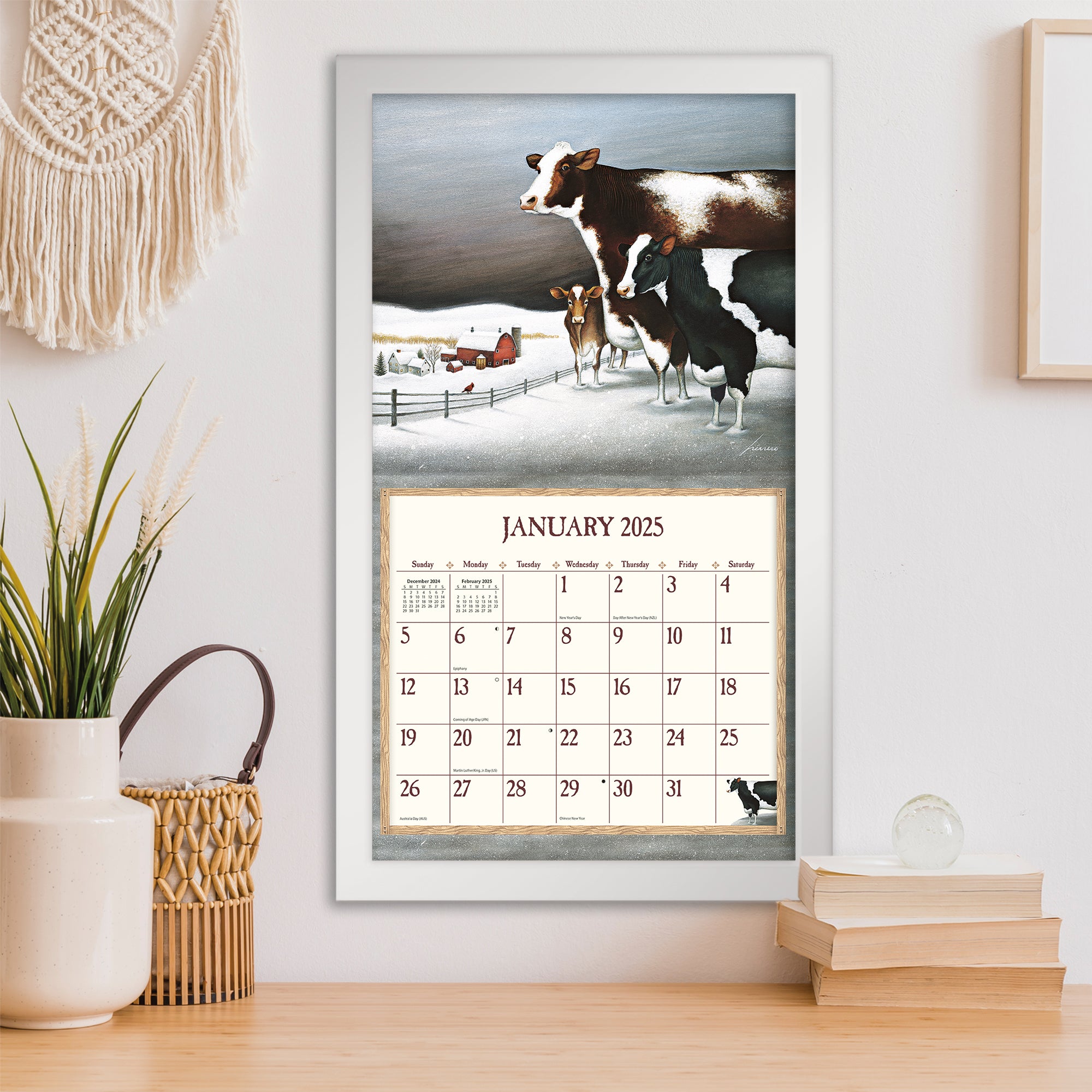 2025 LANG Cows Cows Cows By Lowell Herrero - Deluxe Wall Calendar