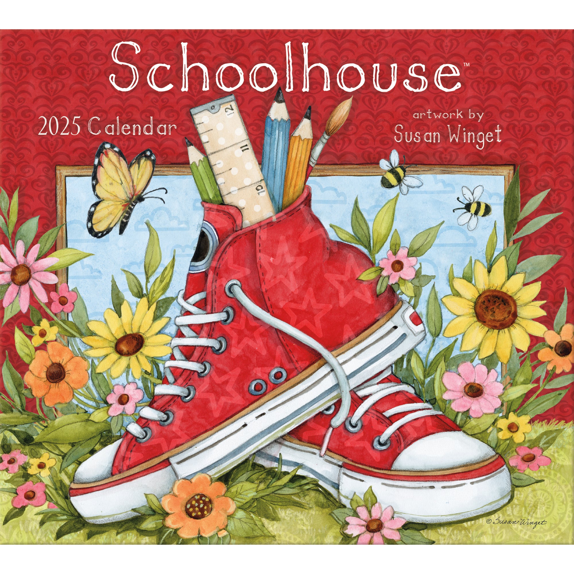 2025 LANG Schoolhouse By Susan Winget - Deluxe Wall Calendar