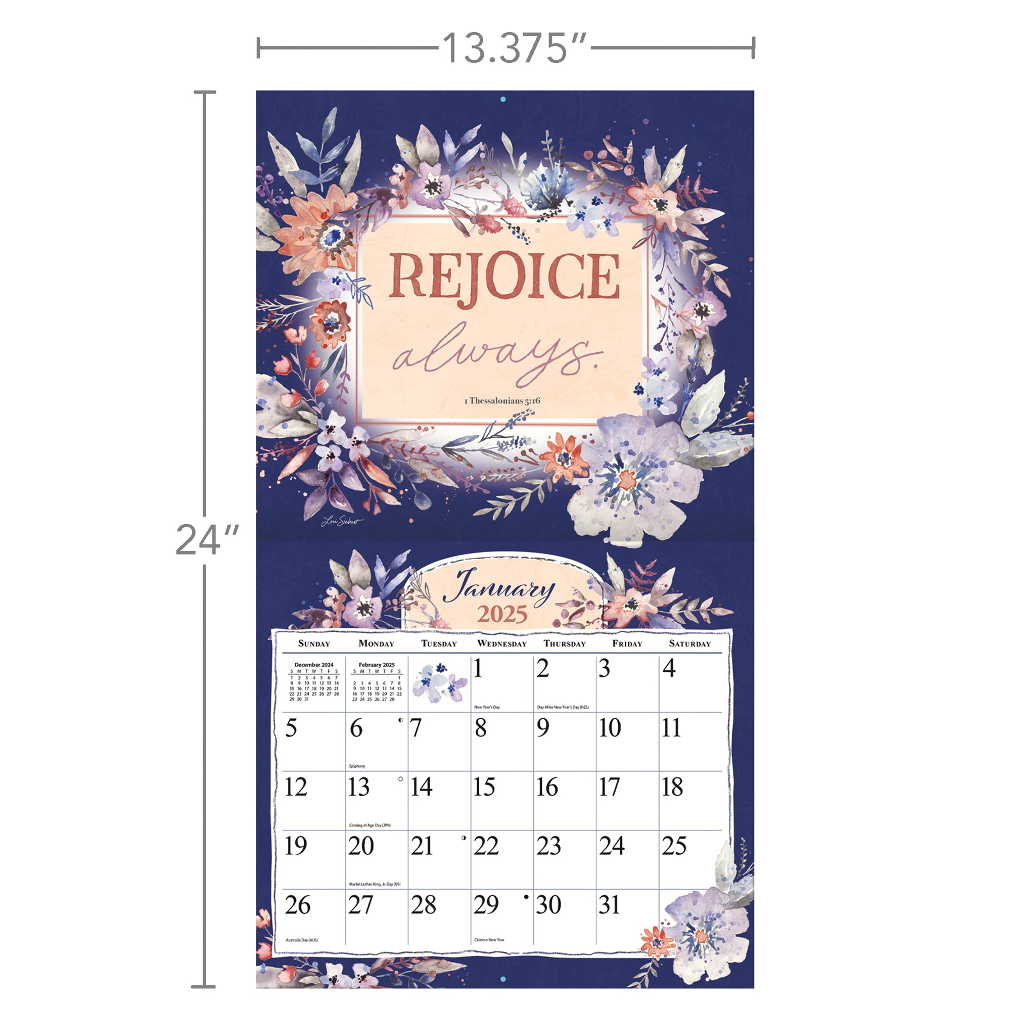 2025 LANG Forever Faithful (Scripture) - Deluxe Wall Calendar