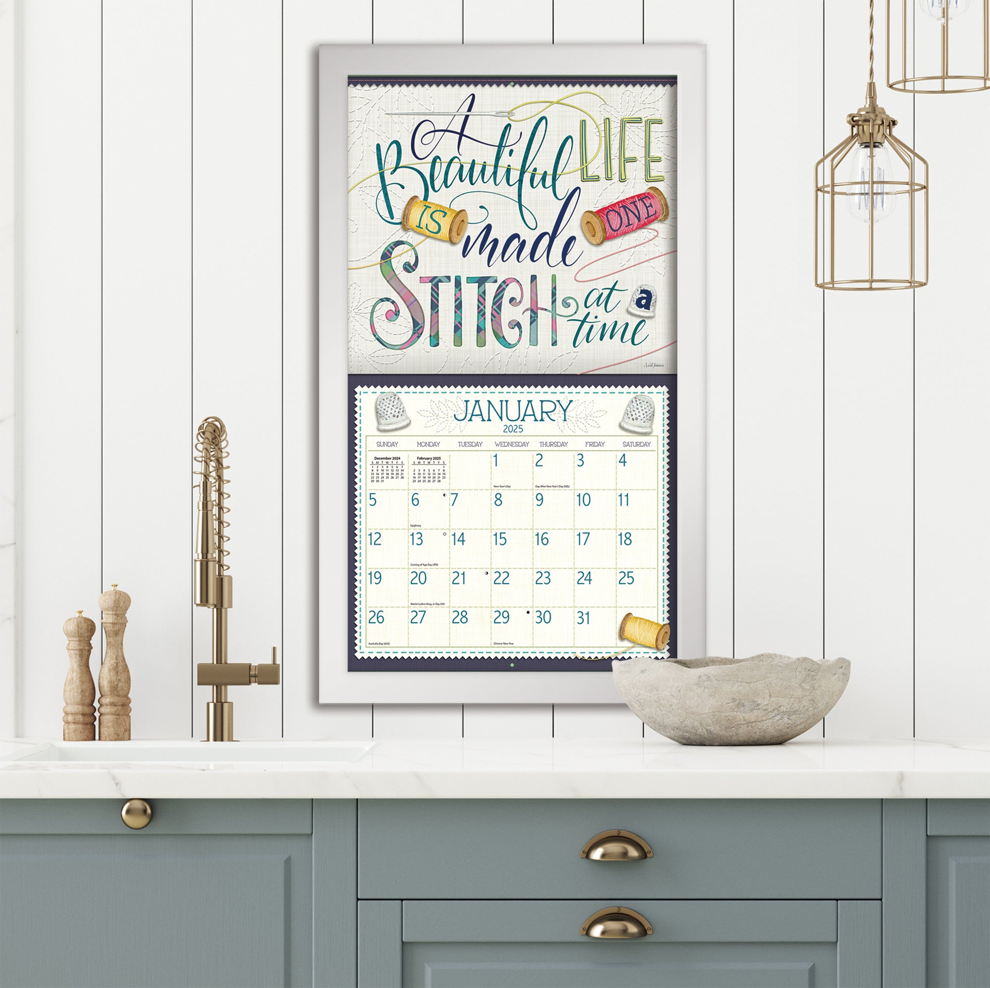 2025 LANG Handmade Happiness By Nicole Tamarin - Deluxe Wall Calendar