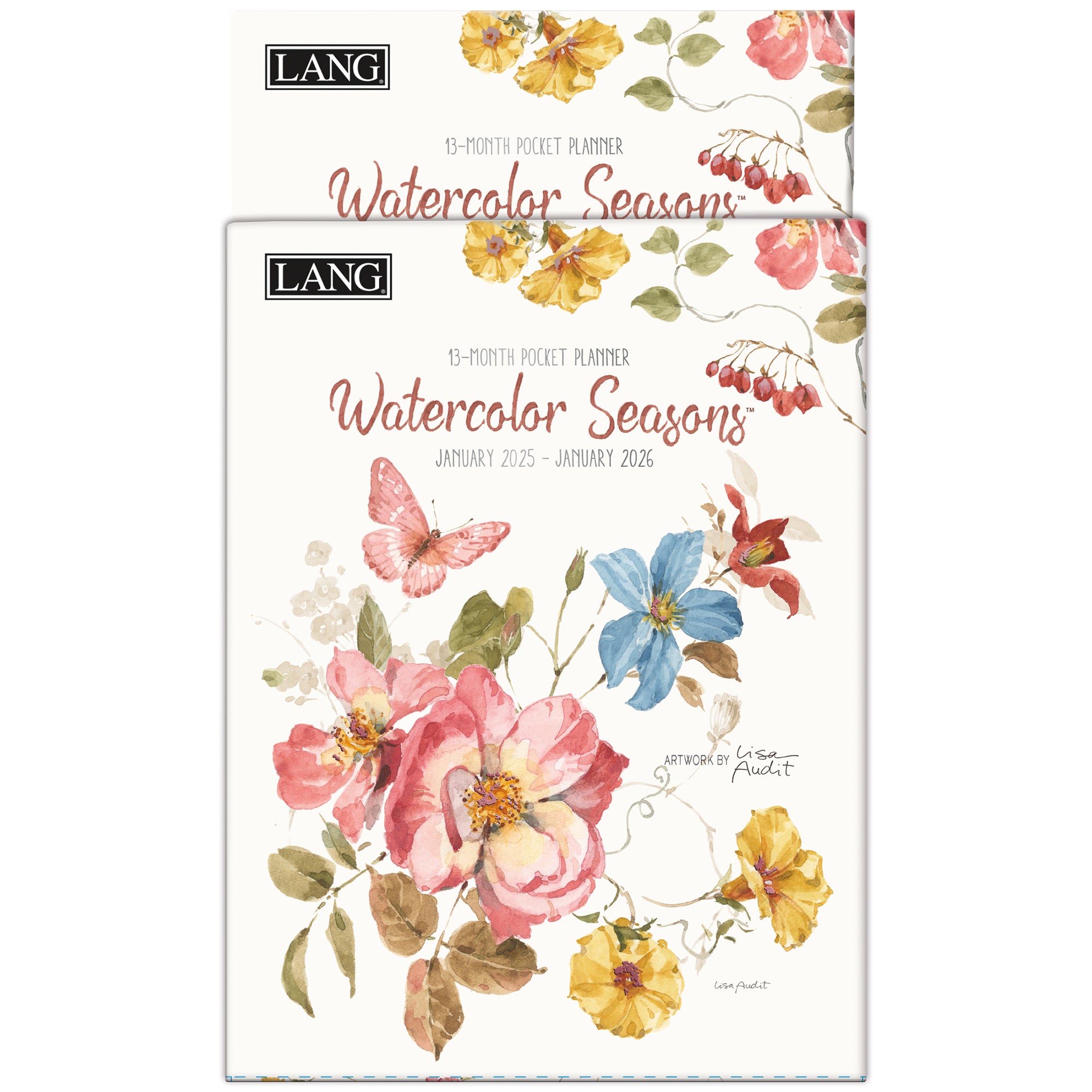 2025 LANG Watercolor Seasons - 13 Month Pocket Diary/Planner