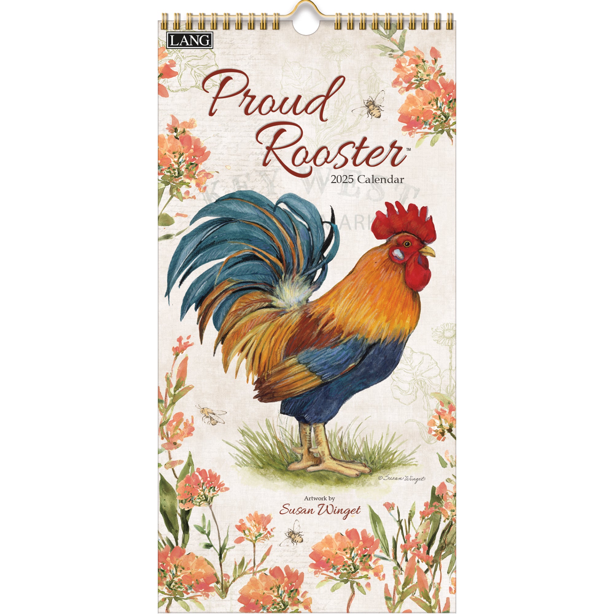 2025 Proud Rooster - Slim Wall Calendar