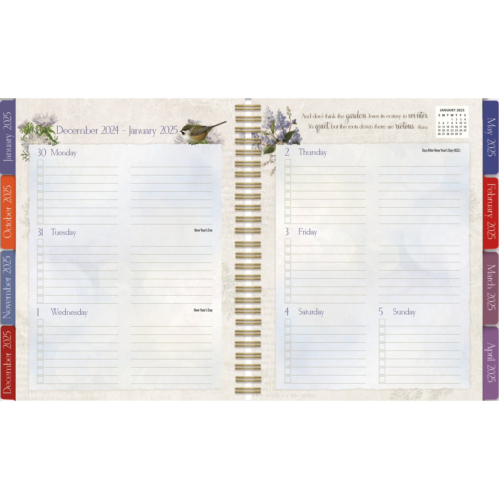 2025 Botanical Gardens - Plant It Monthly & Weekly Diary/Planner