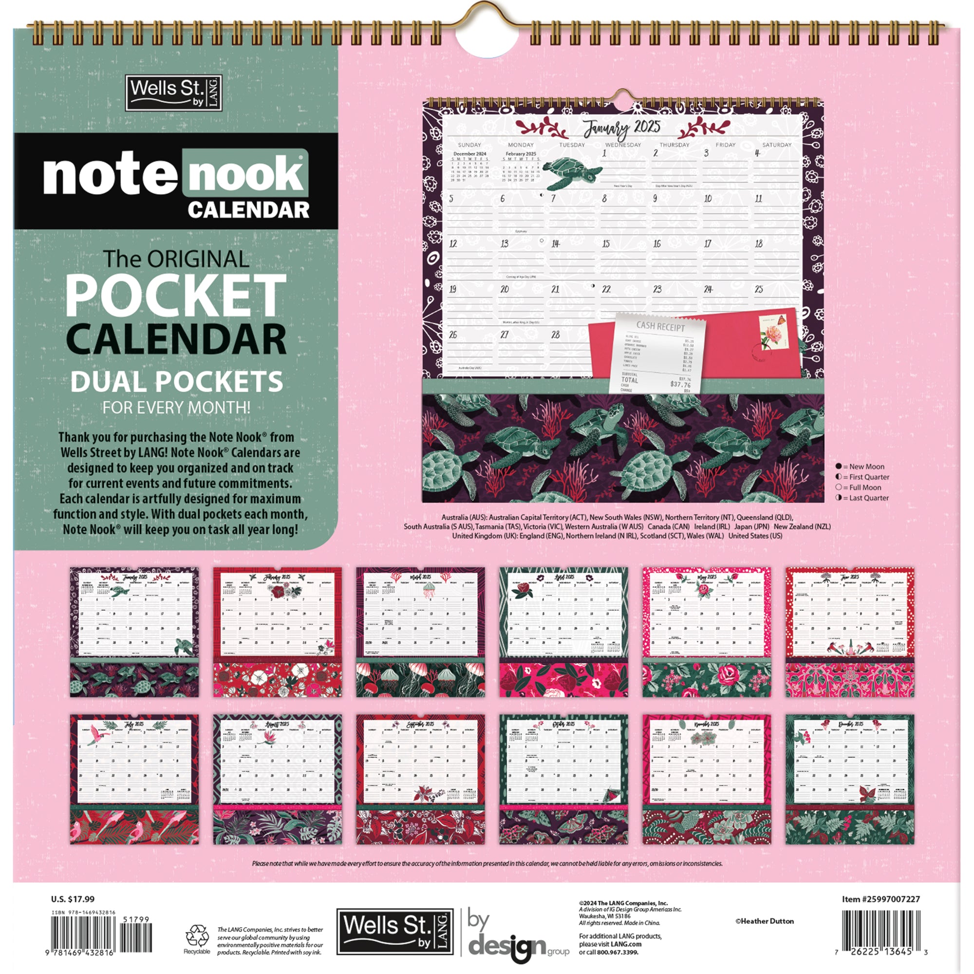 2025 Flora & Fauna - Note Nook Square Wall Calendar