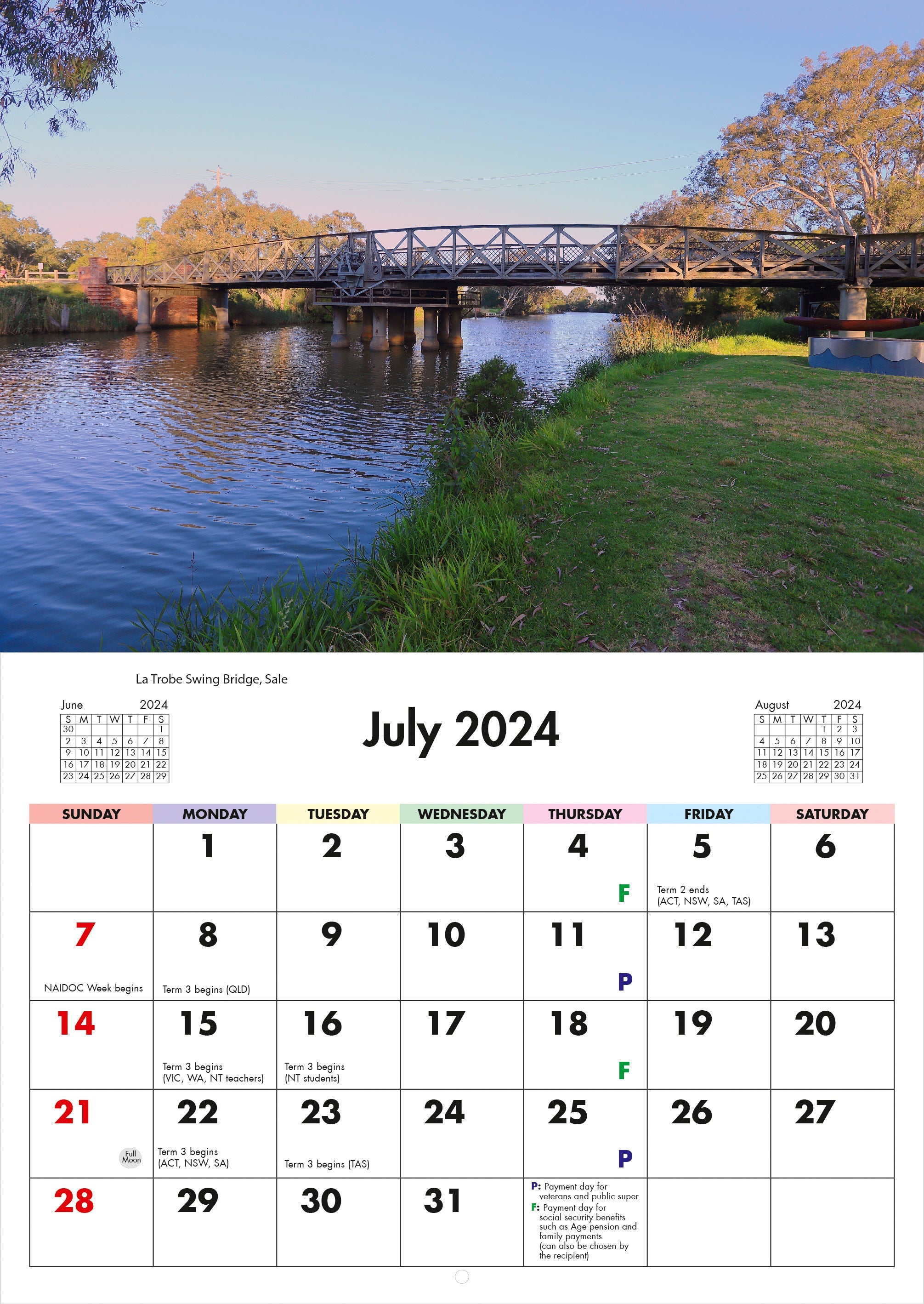 2024 Picturesque Victoria - Horizontal Wall Calendar