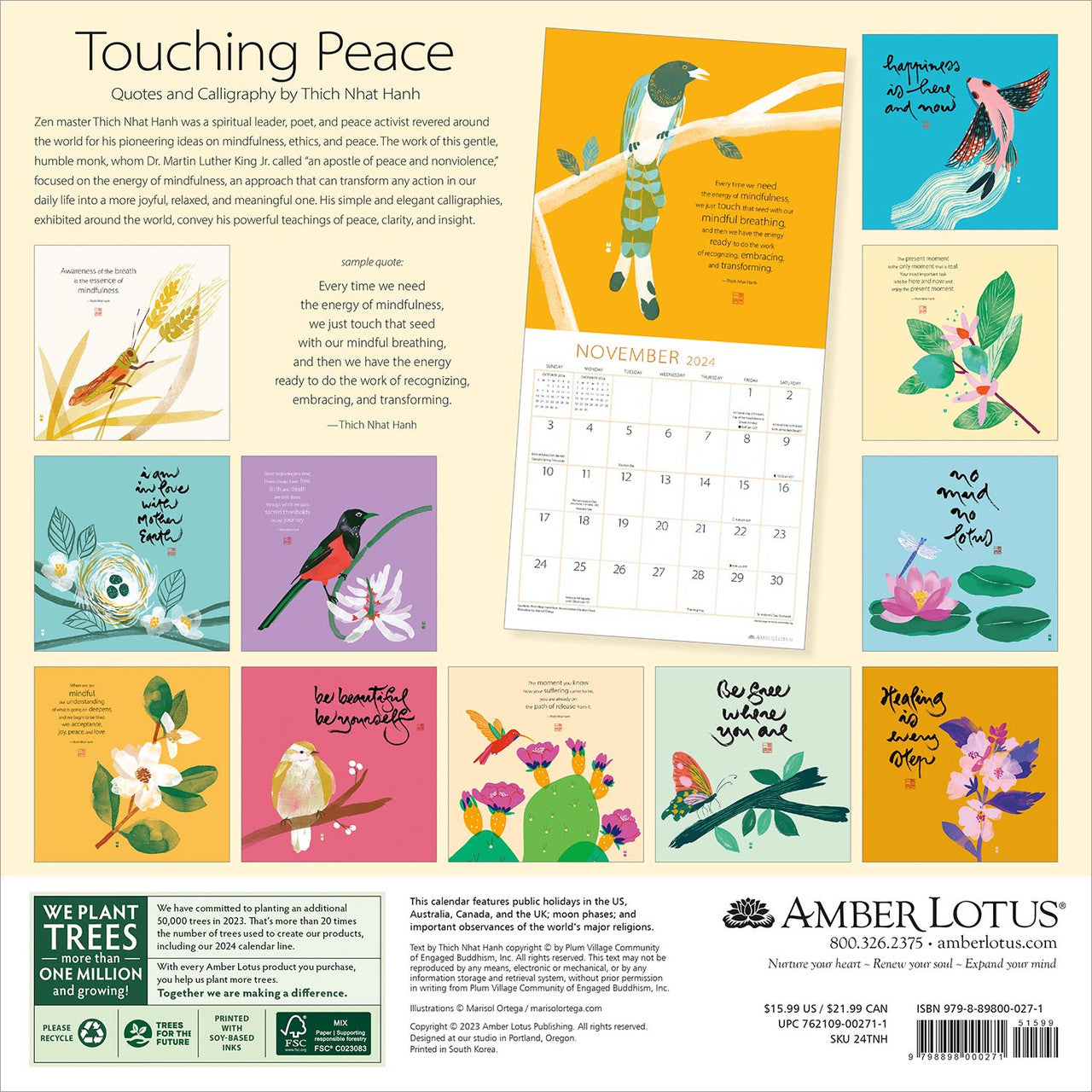 2024 Touching Peace - Square Wall Calendar  SOLD OUT