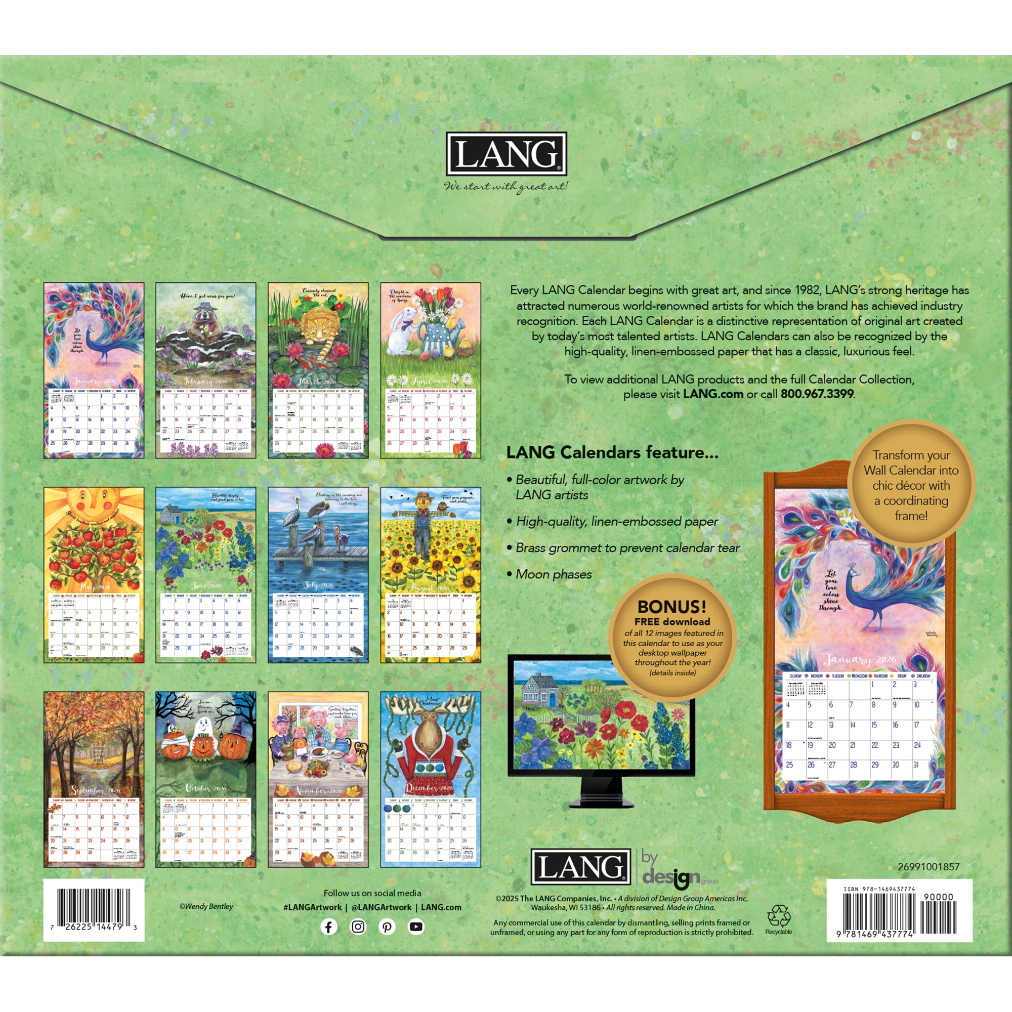 2026 LANG Favorite Things - Deluxe Wall Calendar