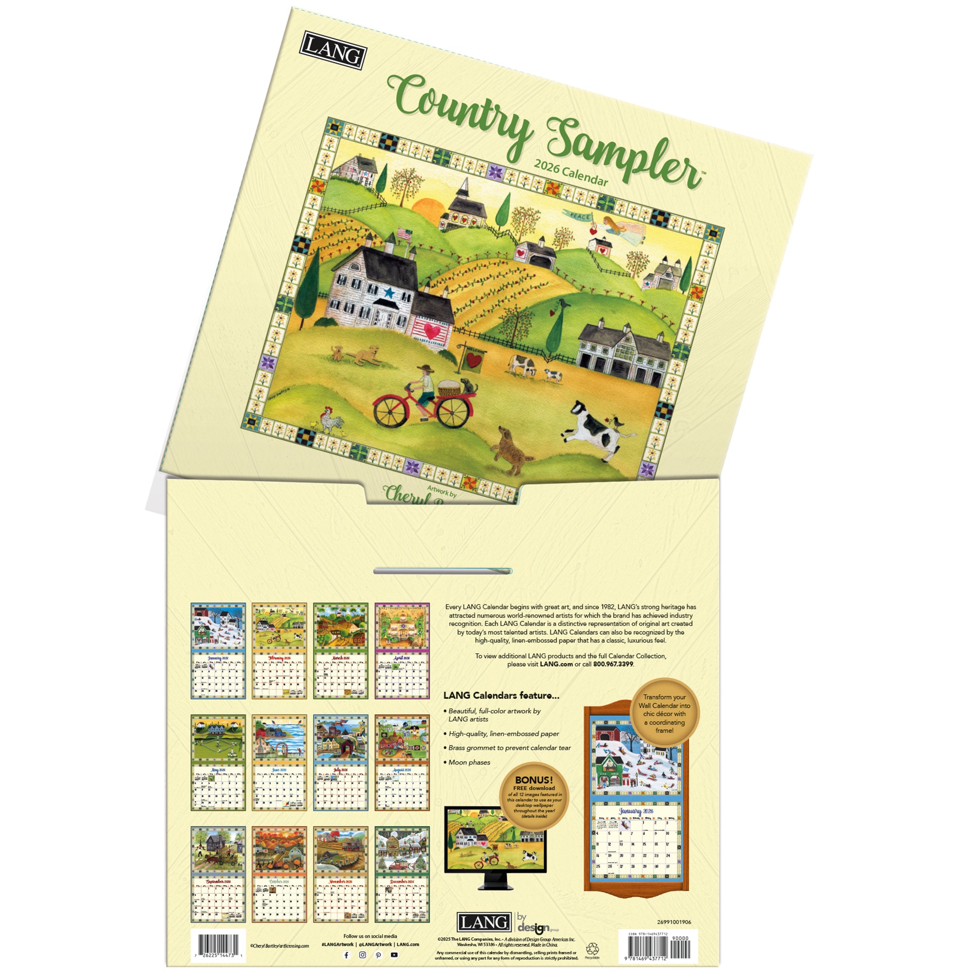 2026 LANG Country Sampler - Deluxe Wall Calendar
