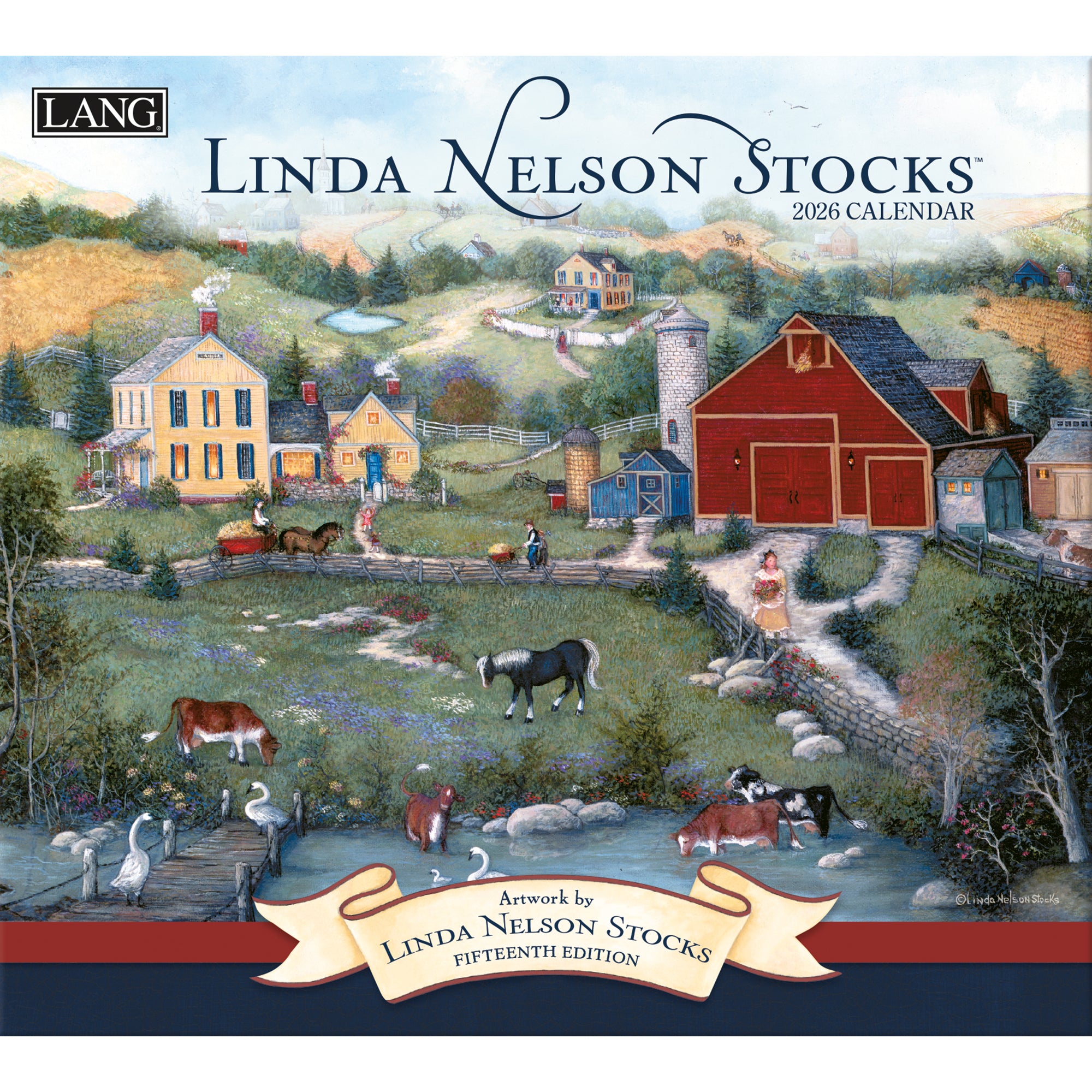 2026 LANG Linda Nelson Stocks - Deluxe Wall Calendar