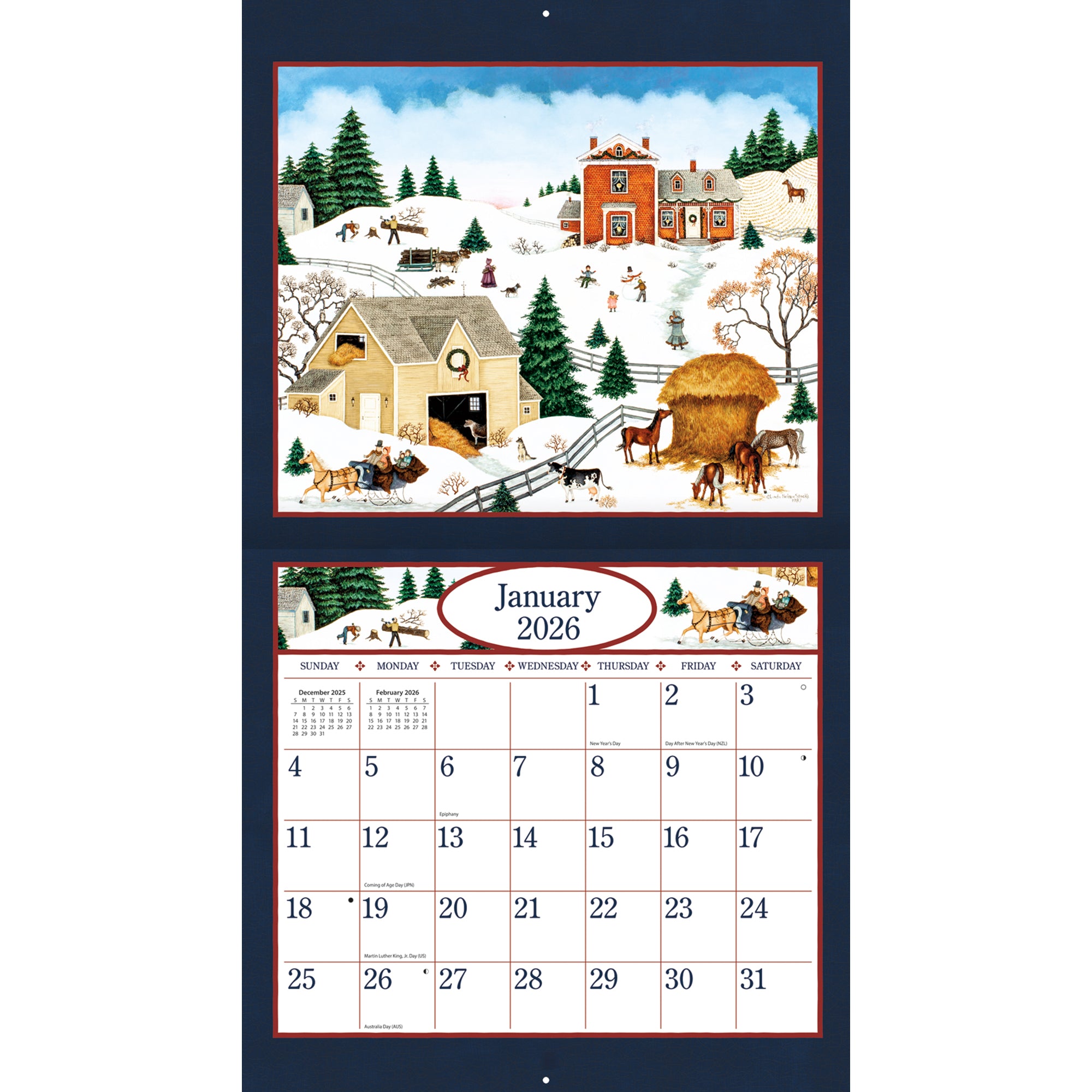 2026 LANG Linda Nelson Stocks - Deluxe Wall Calendar