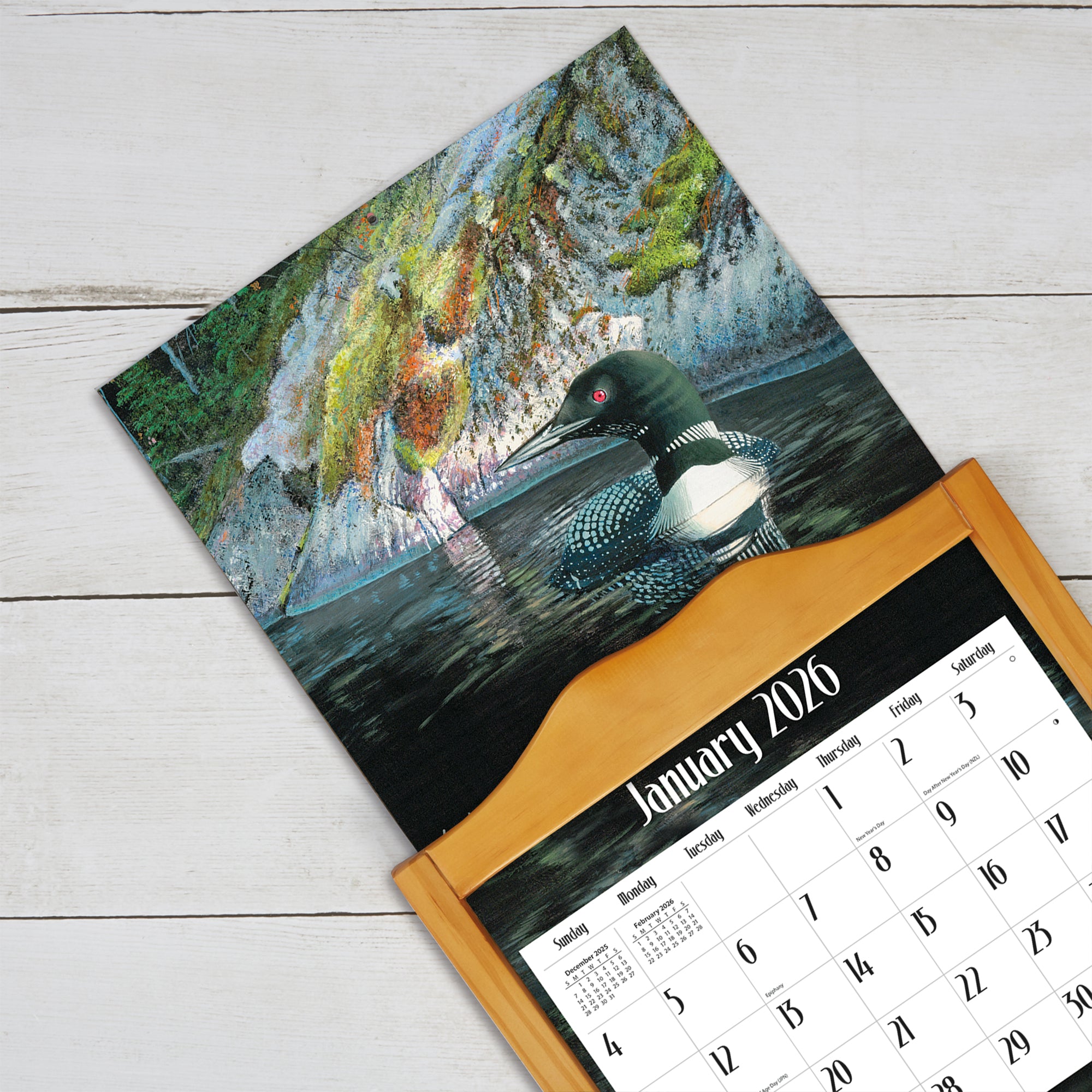 2026 LANG Loons On The Lake - Deluxe Wall Calendar