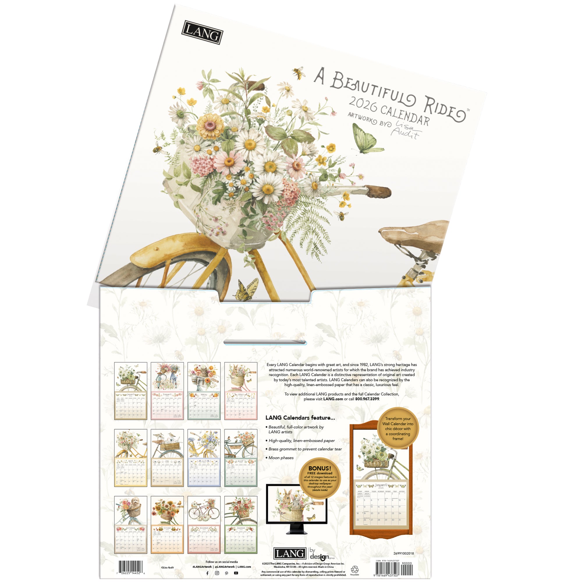 2026 LANG A Beautiful Ride - Deluxe Wall Calendar