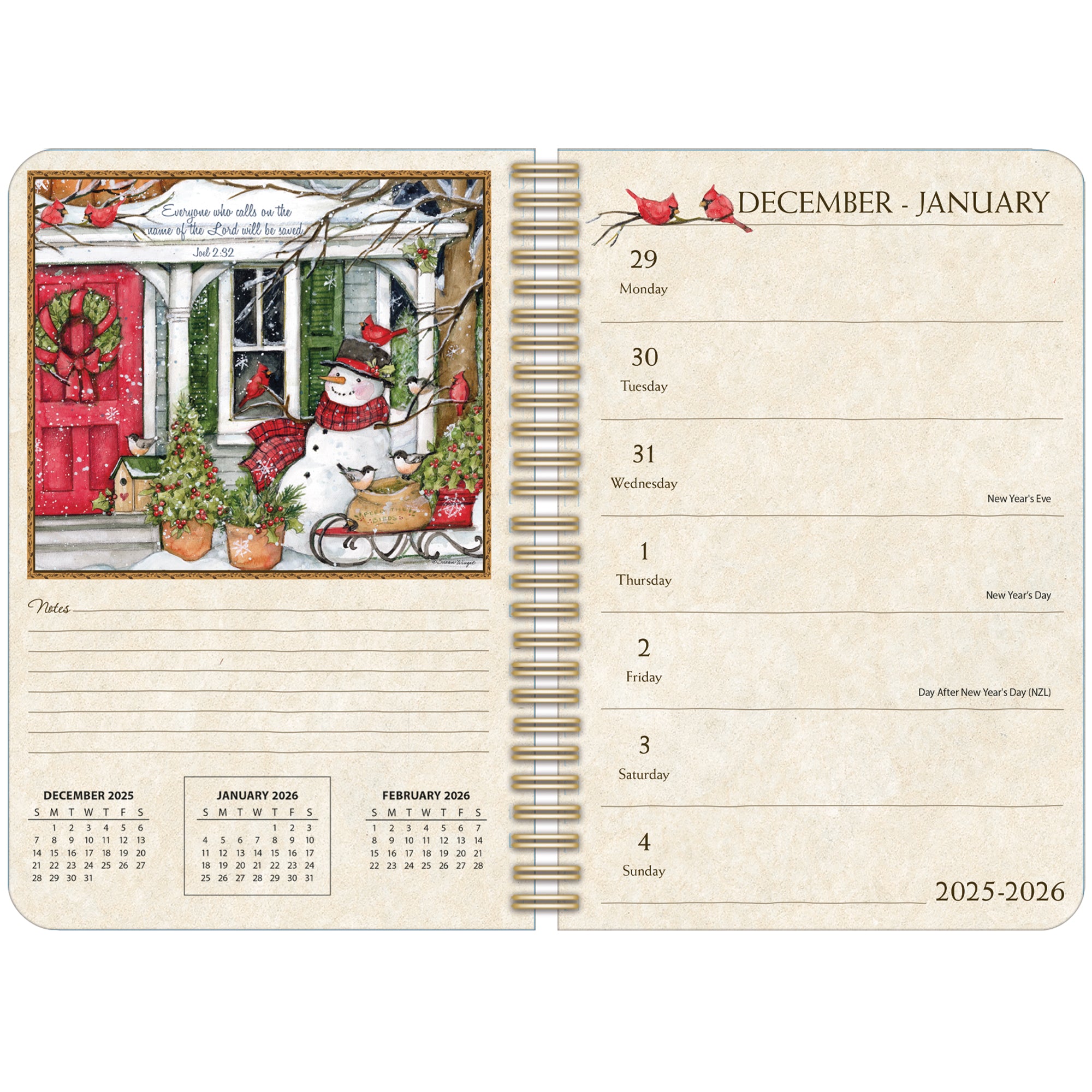 2026 LANG Bountiful Blessings - Spiral Monthly & Weekly Engagement Diary/Planner