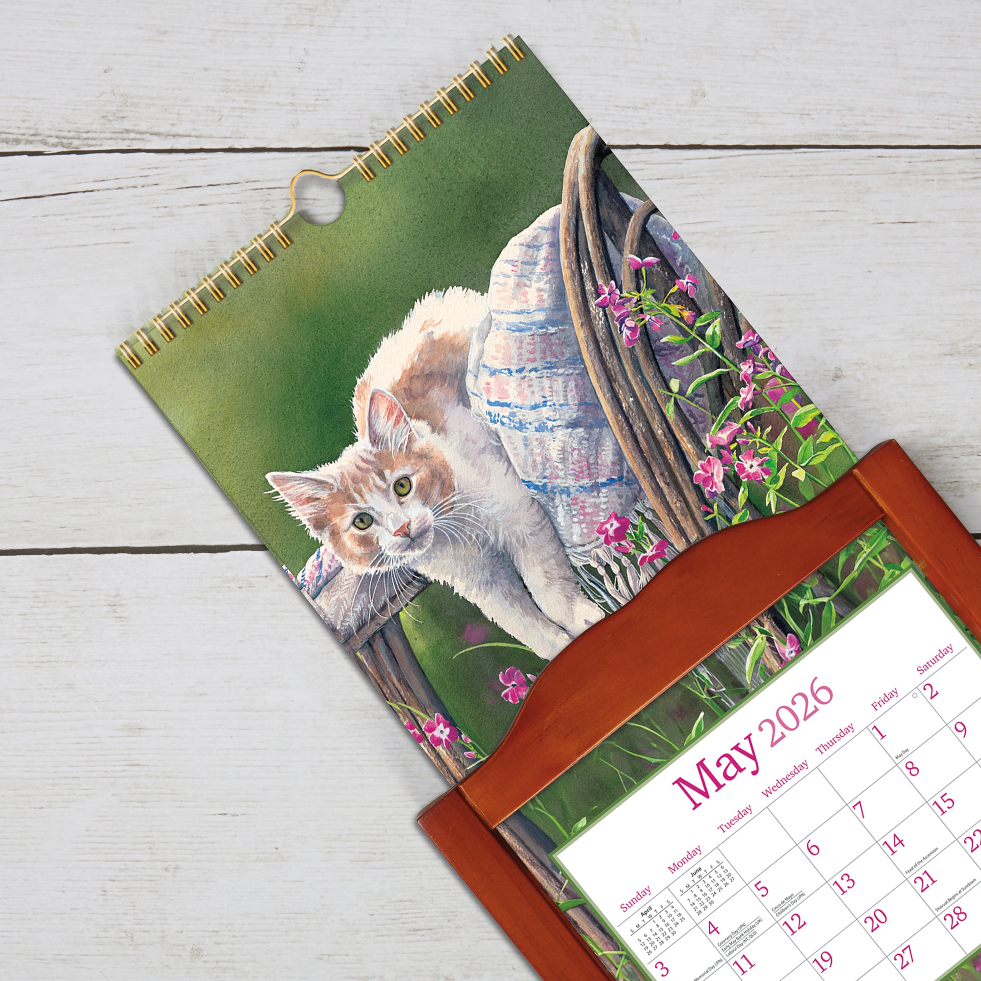 2026 LANG Cats In The Country - Slim Vertical Wall Calendar