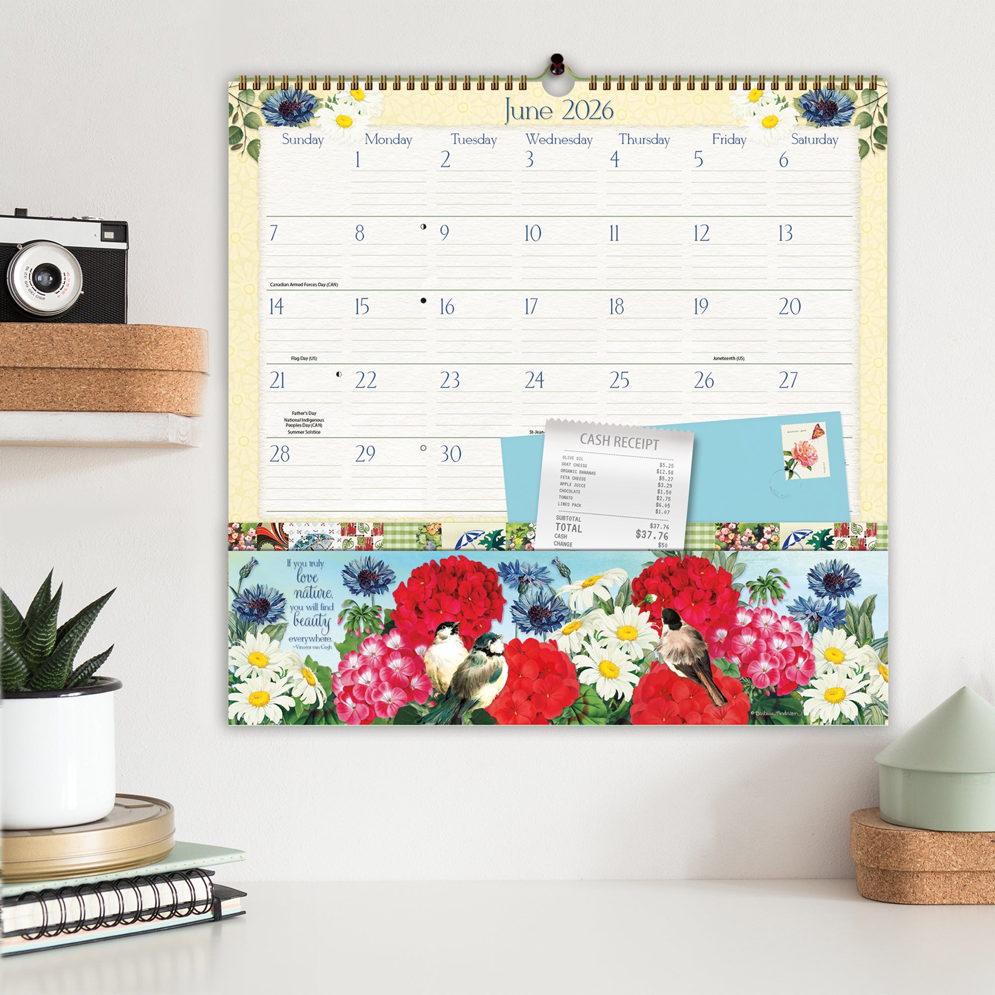 2026 LANG Botanical Gardens - Note Nook Square Wall Calendar