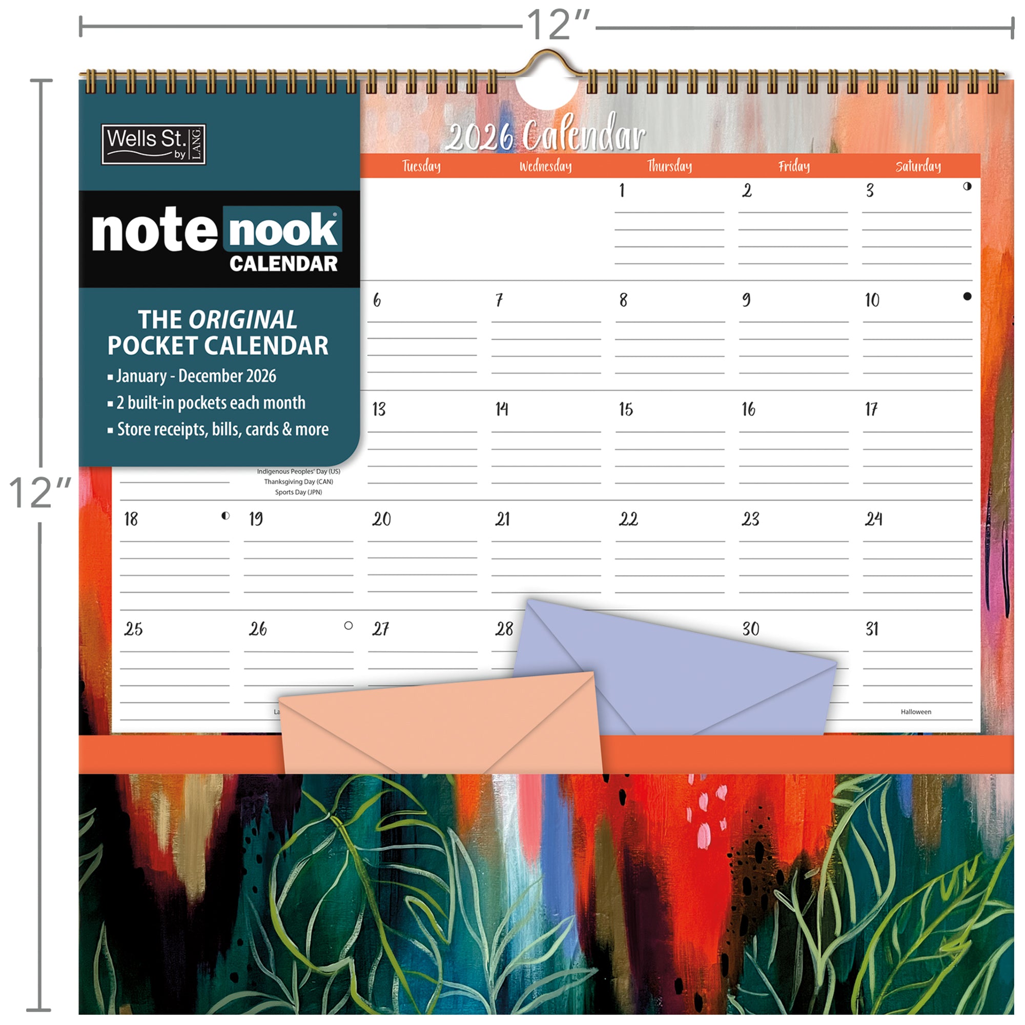 2026 LANG Ettavee - Note Nook Square Wall Calendar