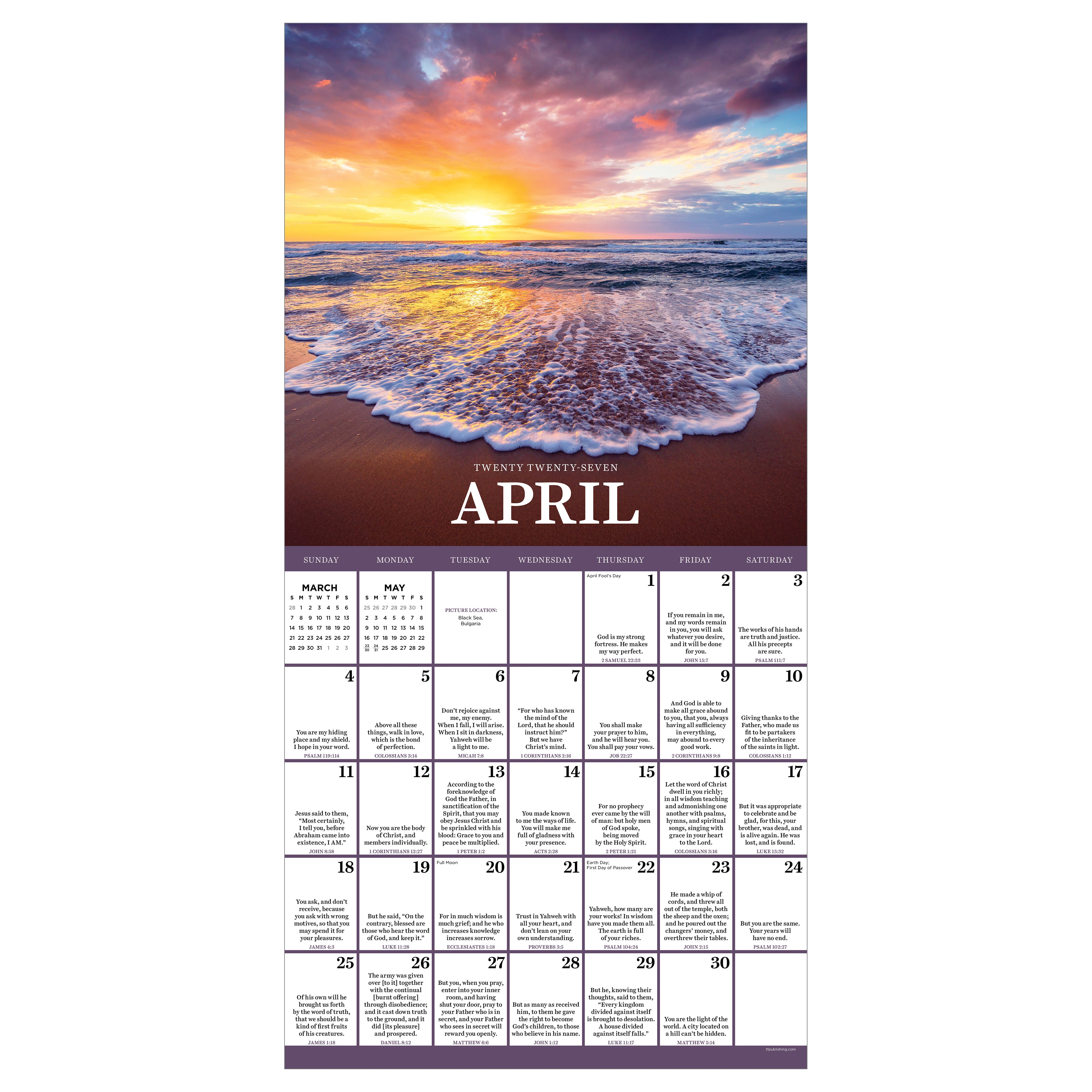 2027 Daily Verse - Square Wall Calendar