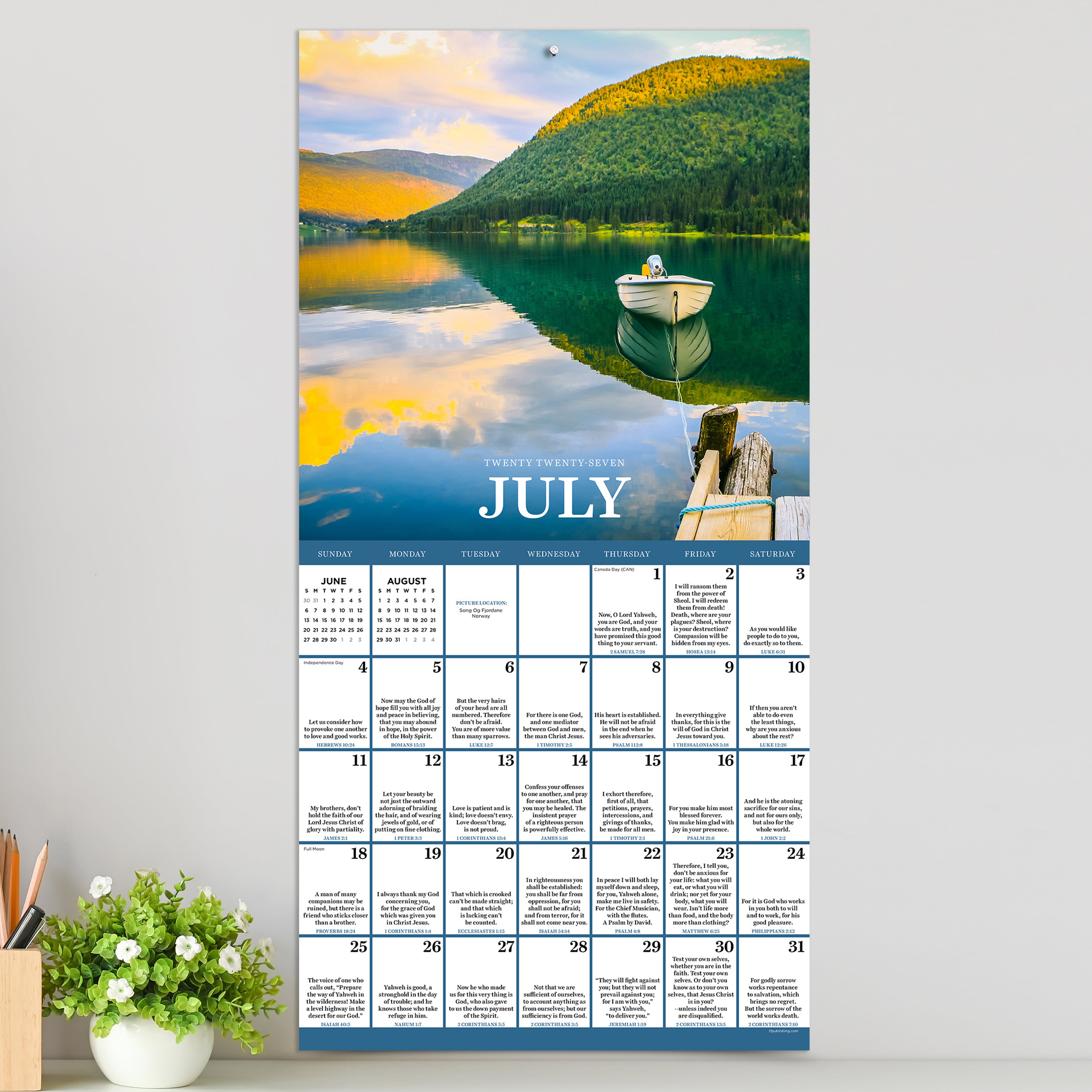 2027 Daily Verse - Square Wall Calendar