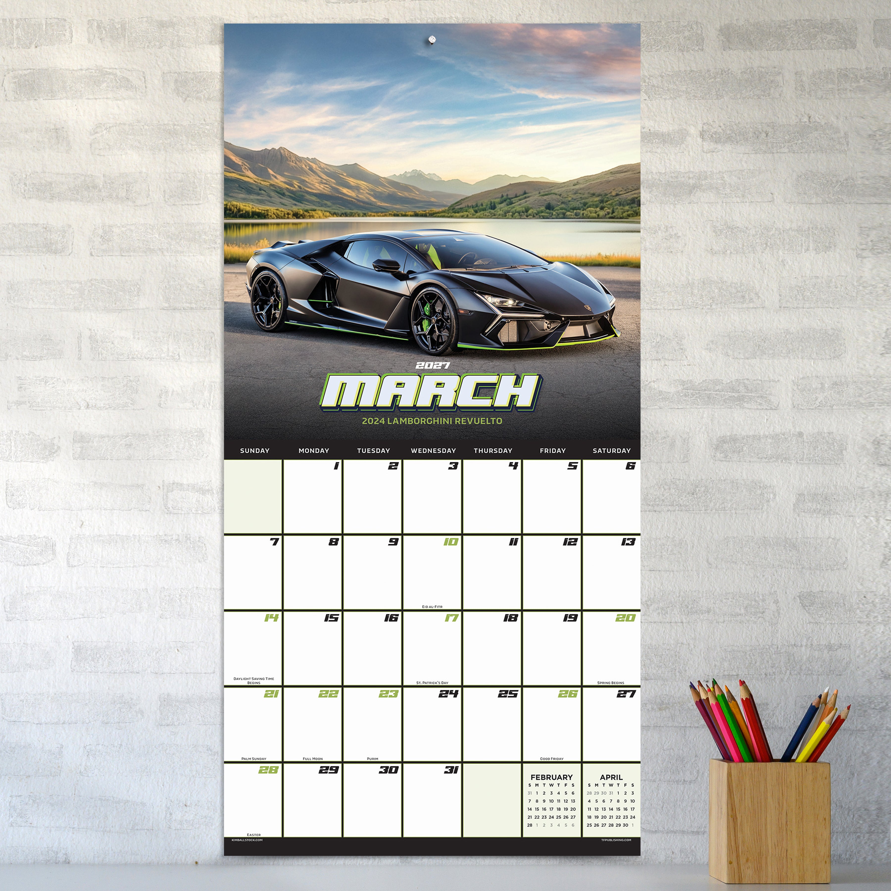 2027 Dream Cars - Square Wall Calendar