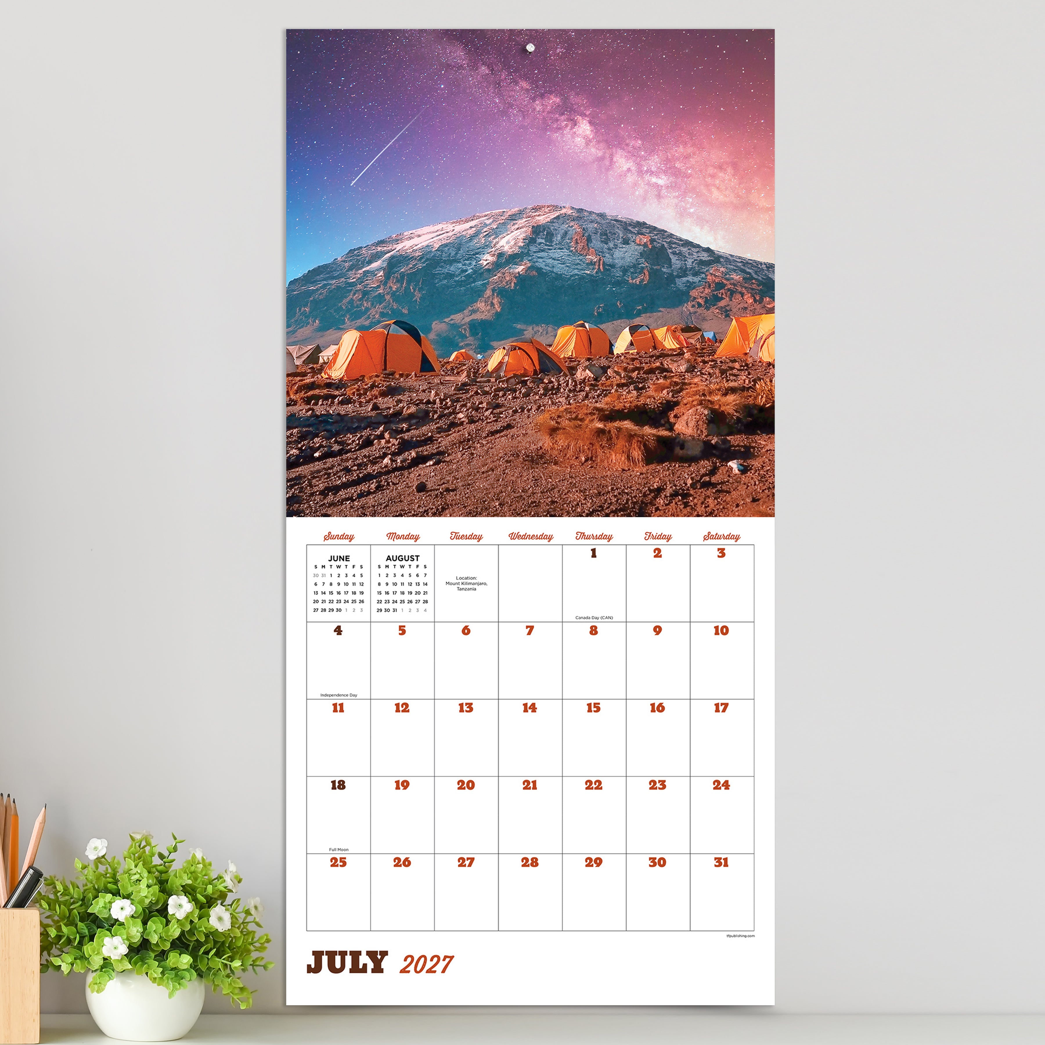 2027 Mountains - Square Wall Calendar
