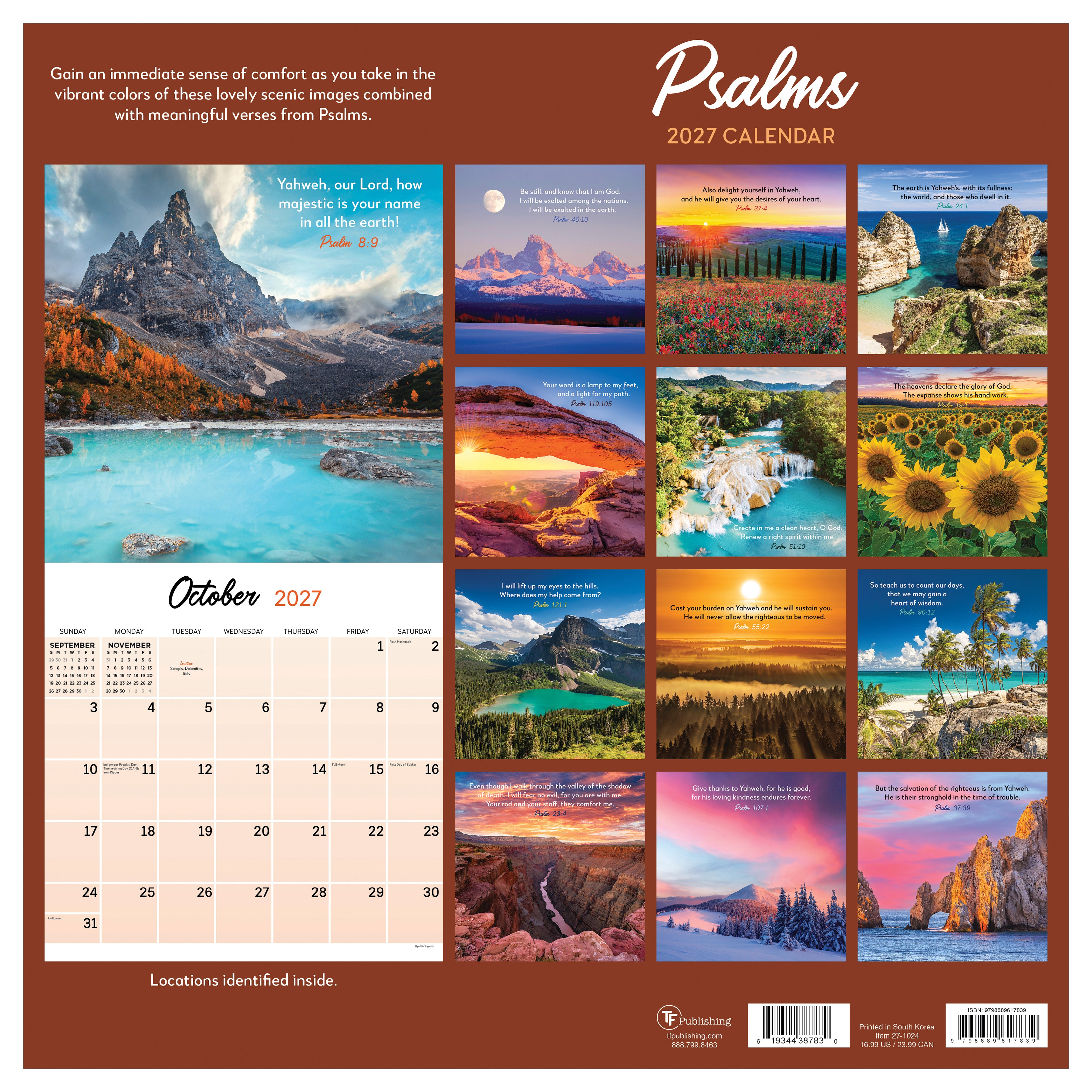 2027 Psalms - Square Wall Calendar
