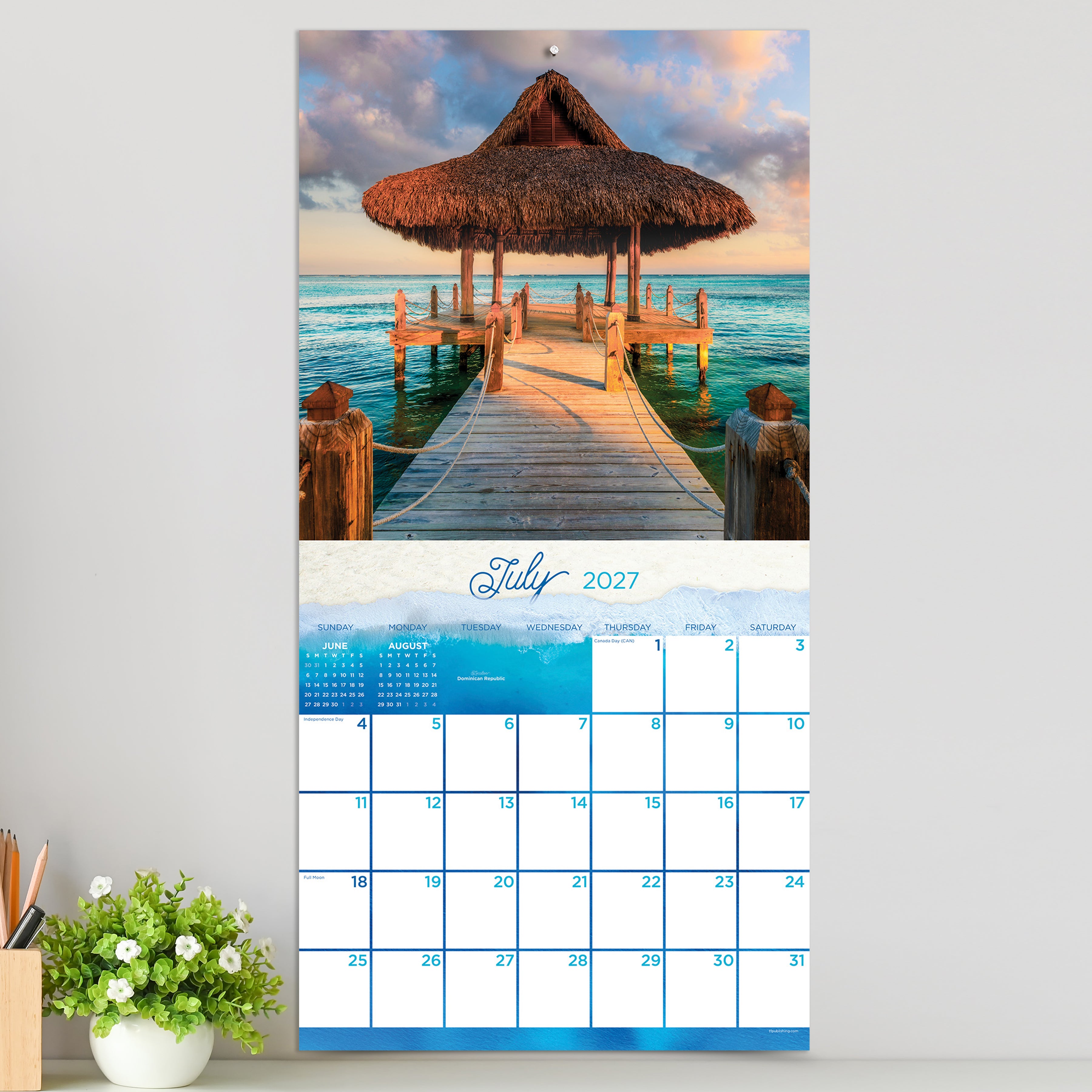 2027 Tropical Escapes - Square Wall Calendar by TF Publishing