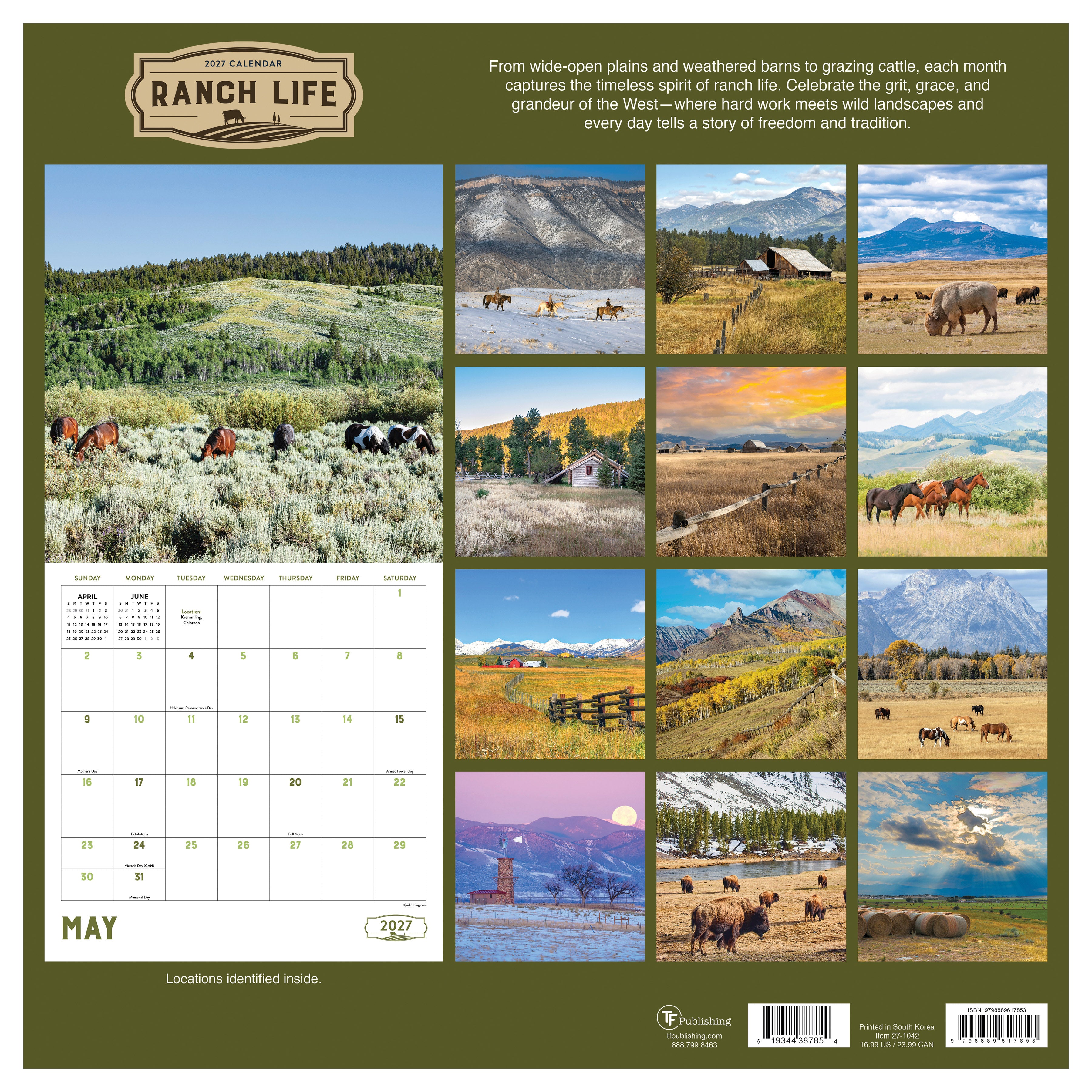 2027 Ranch Life - Square Wall Calendar