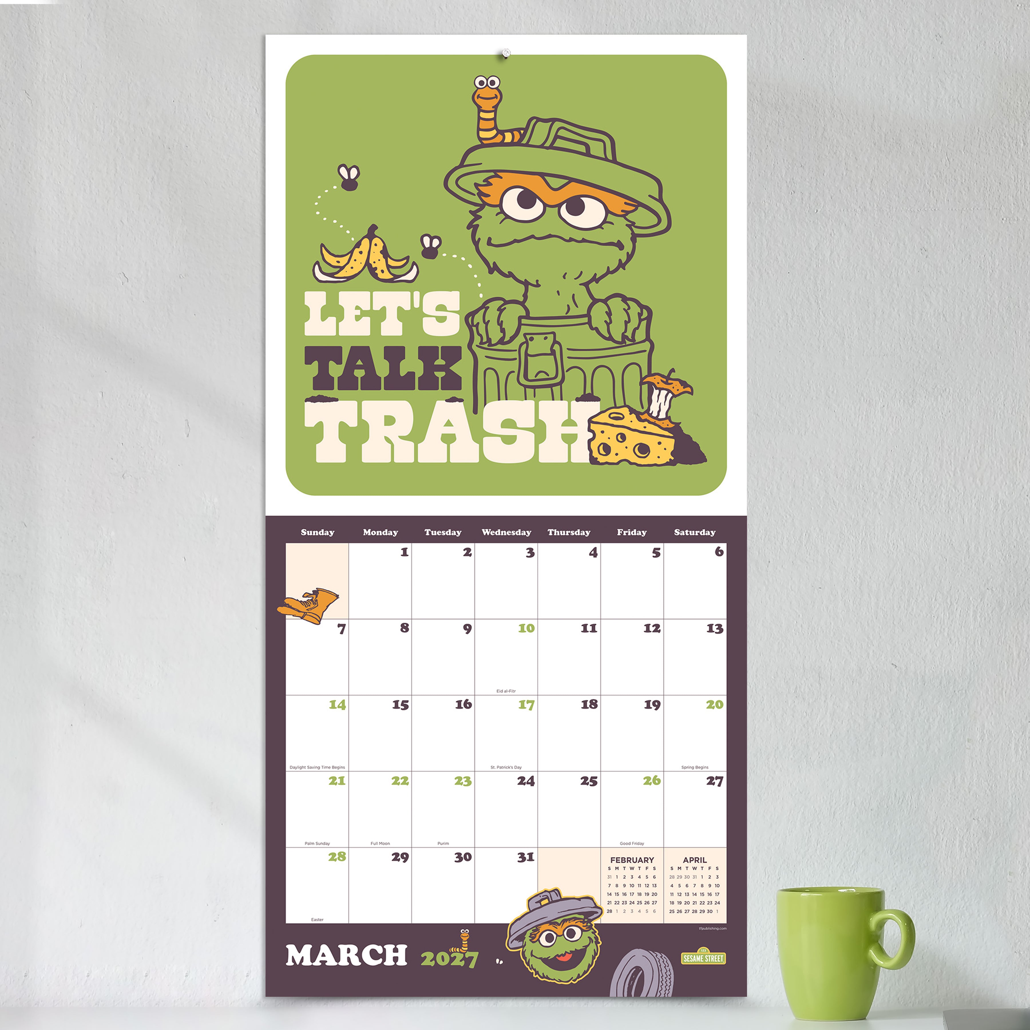 2027 Sesame Street - Square Wall Calendar