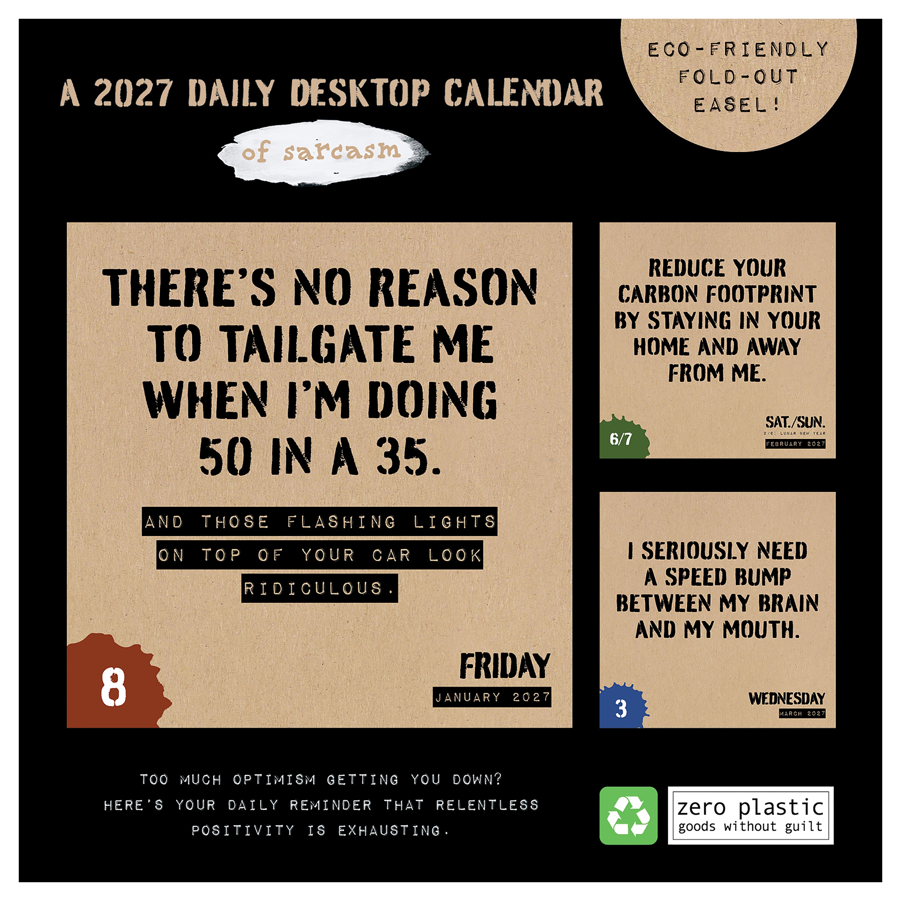 2027 Anti Affirmations/Daily Sarcasm - Boxed Page-A-Day Calendar