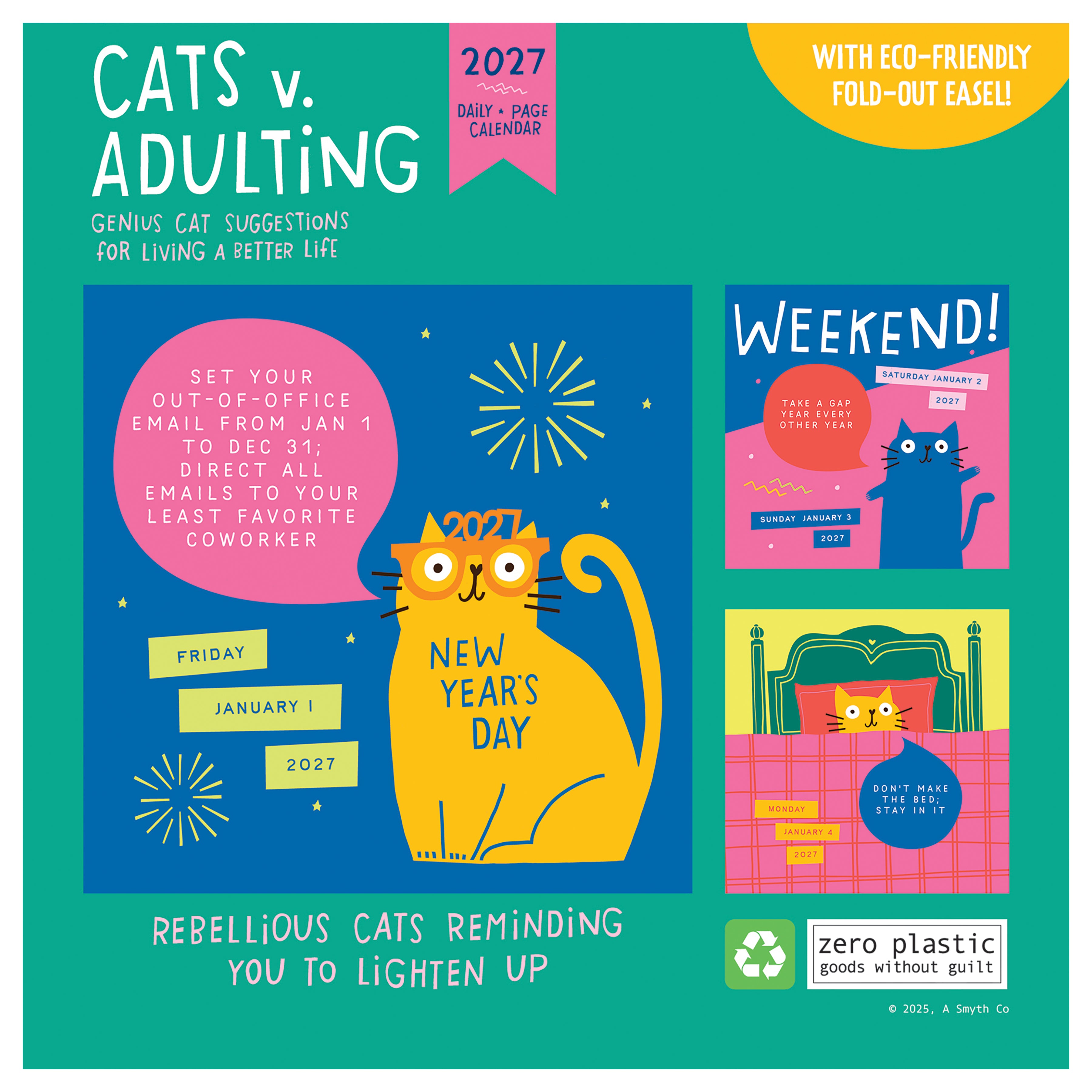 2027 Cats vs Adulting by Amy Smyth - Boxed Page-A-Day Calendar
