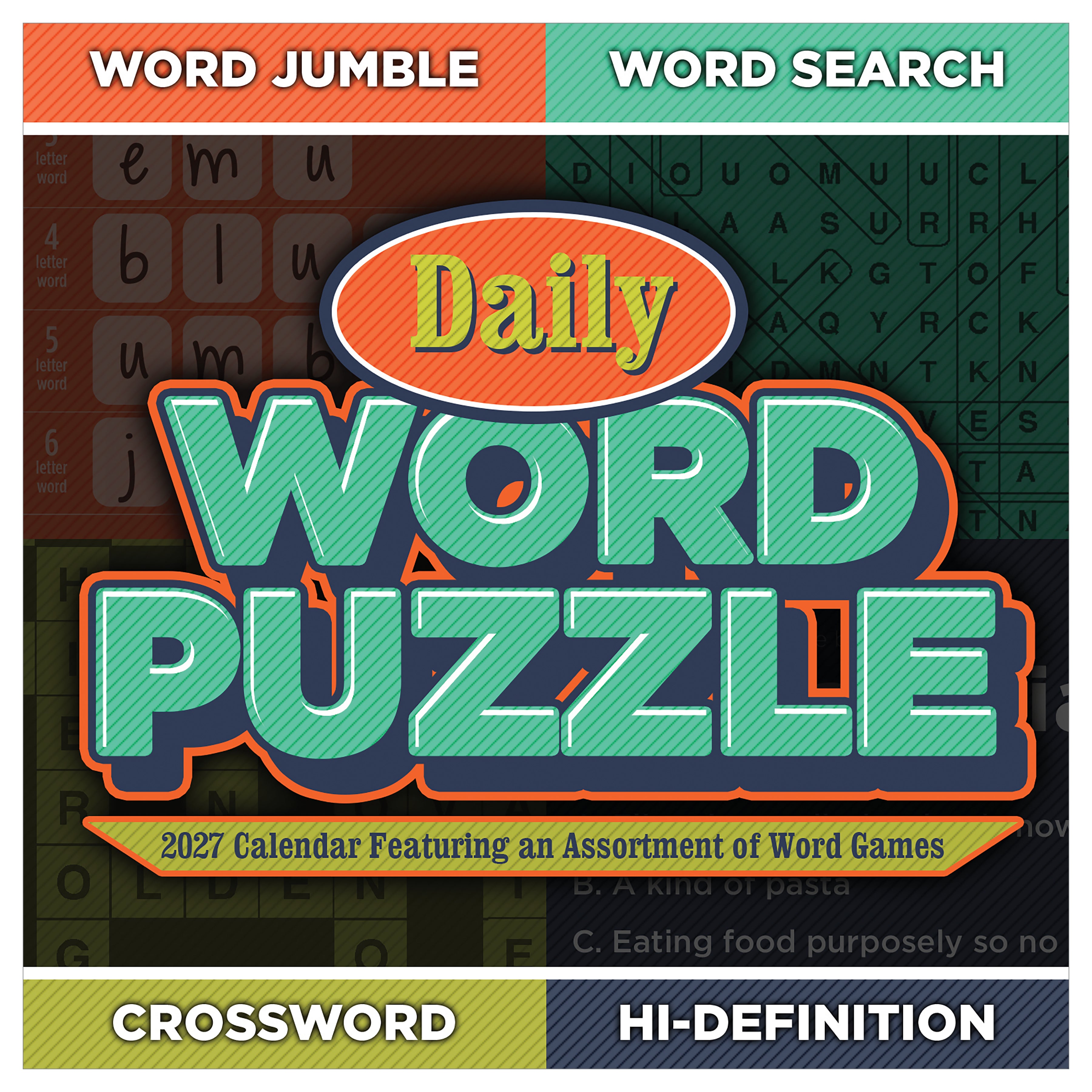 2027 Daily Word Puzzle - Boxed Page-A-Day Calendar