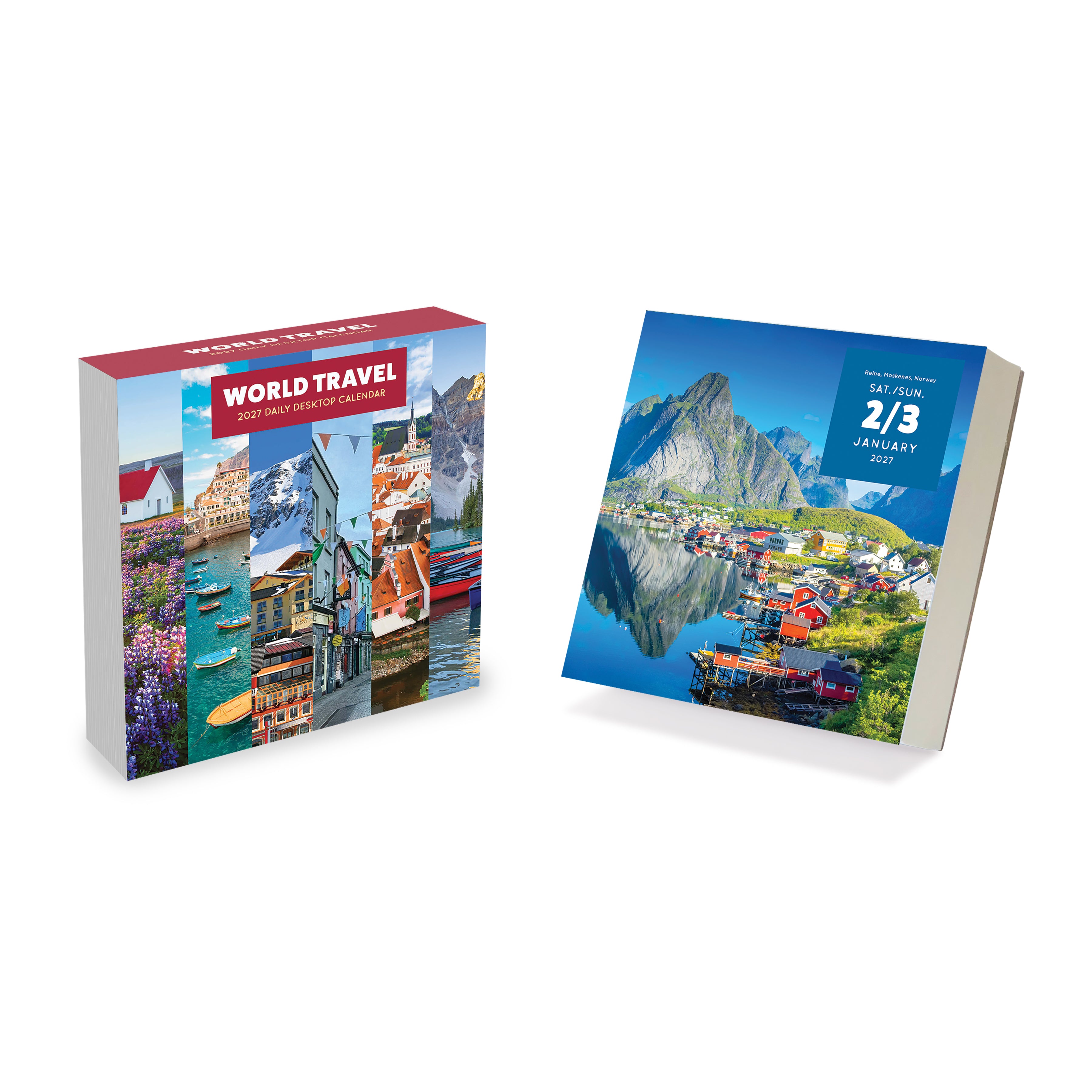 2027 World Travel - Boxed Page-A-Day Calendar