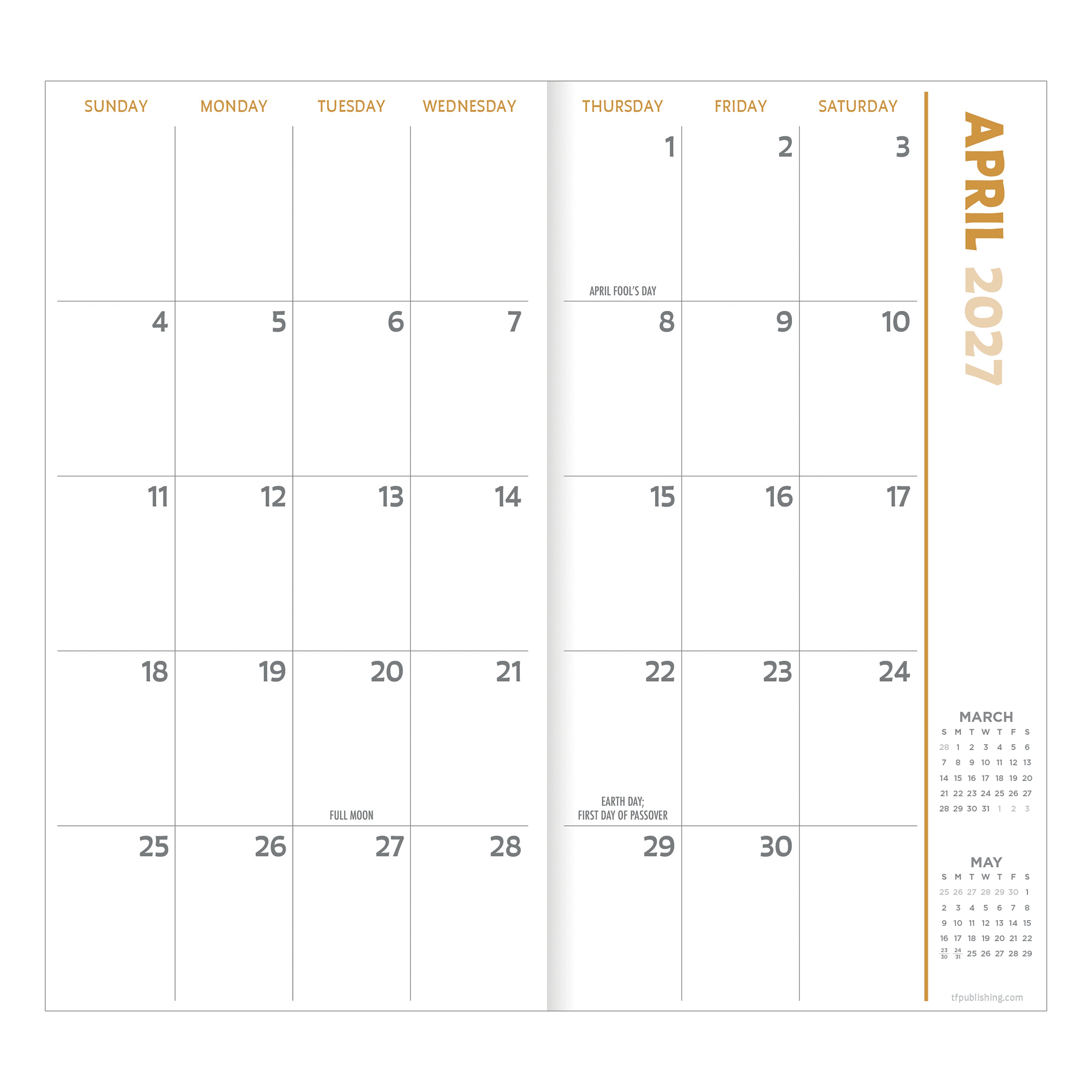 2027-2028 Blue Toile - Small Monthly Pocket Diary/Planner
