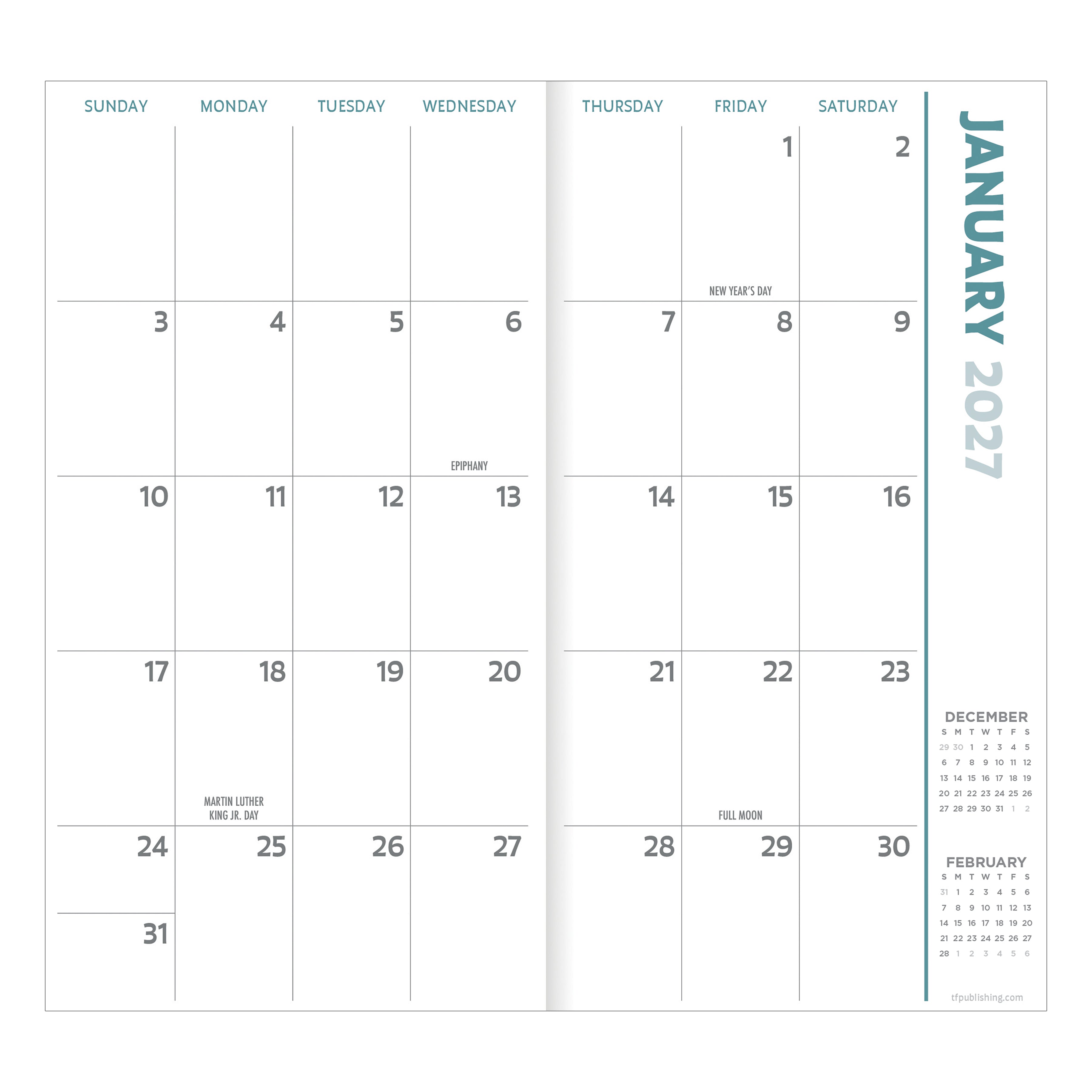 2027-2028 Vintage Blooms - Small Monthly Pocket Diary/Planner
