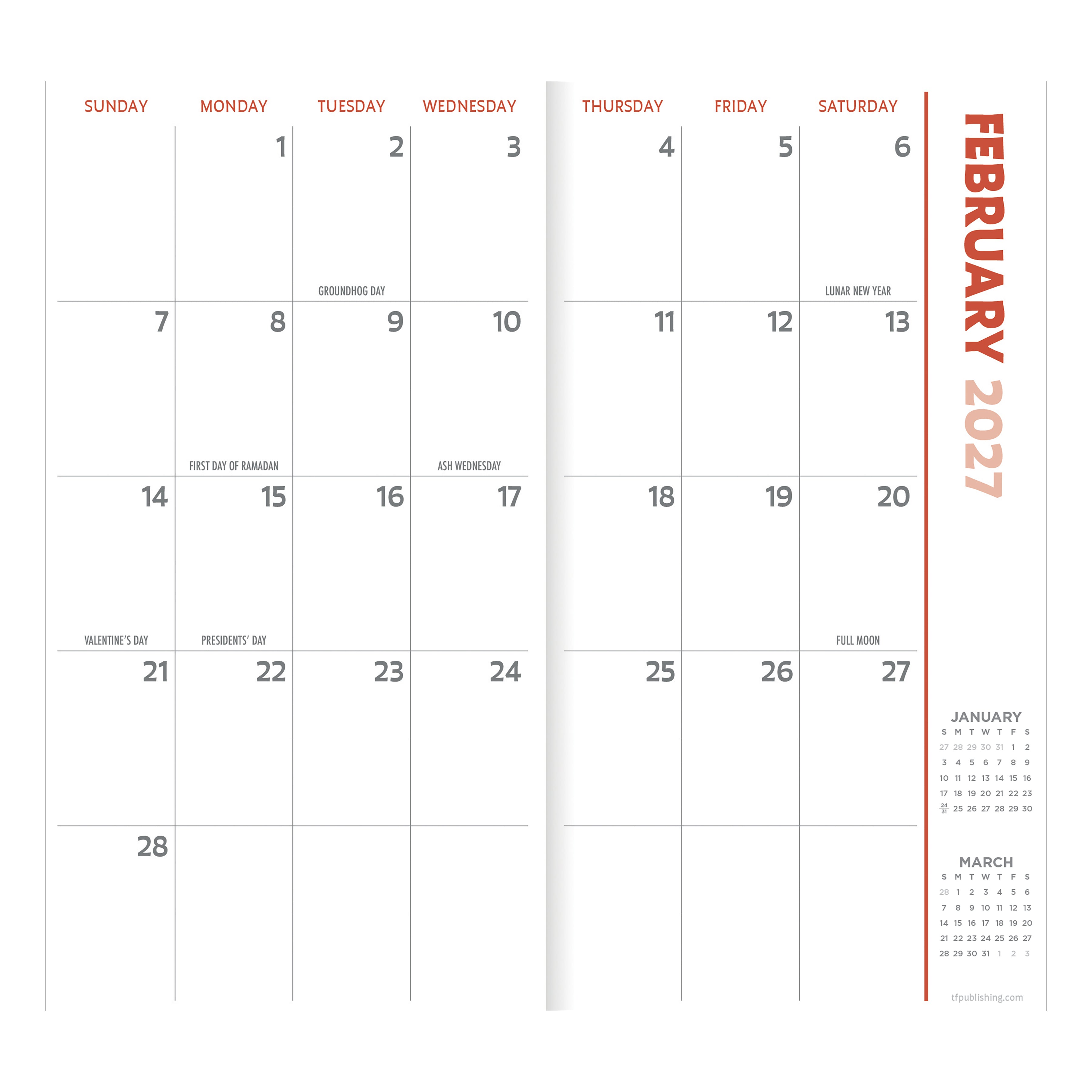 2027-2028 Vintage Blooms - Small Monthly Pocket Diary/Planner