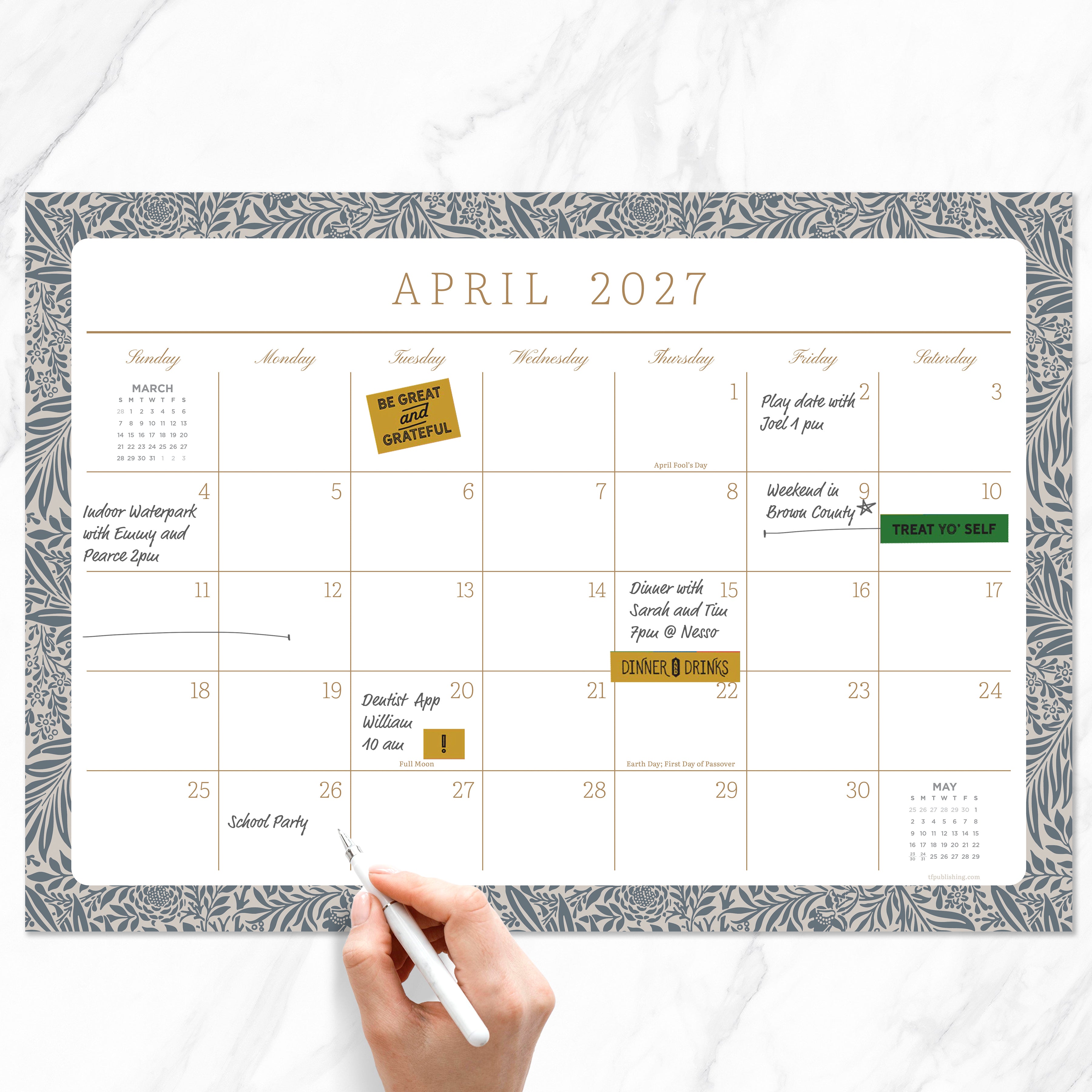 2027 Artisan Legacy - Medium Desk Pad Calendar