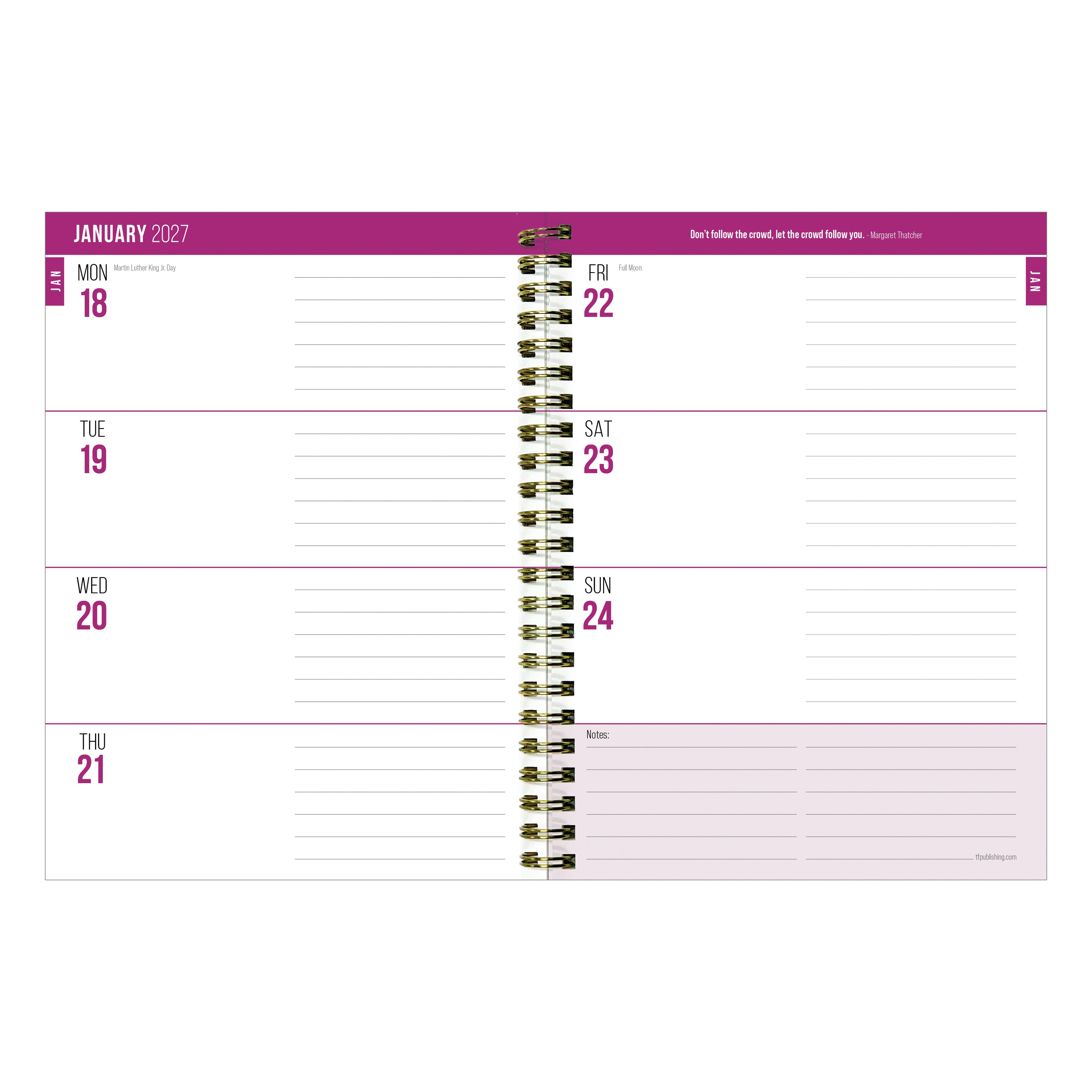 2027 Graphic Petals - Medium Weekly and Monthly Diary/Planner