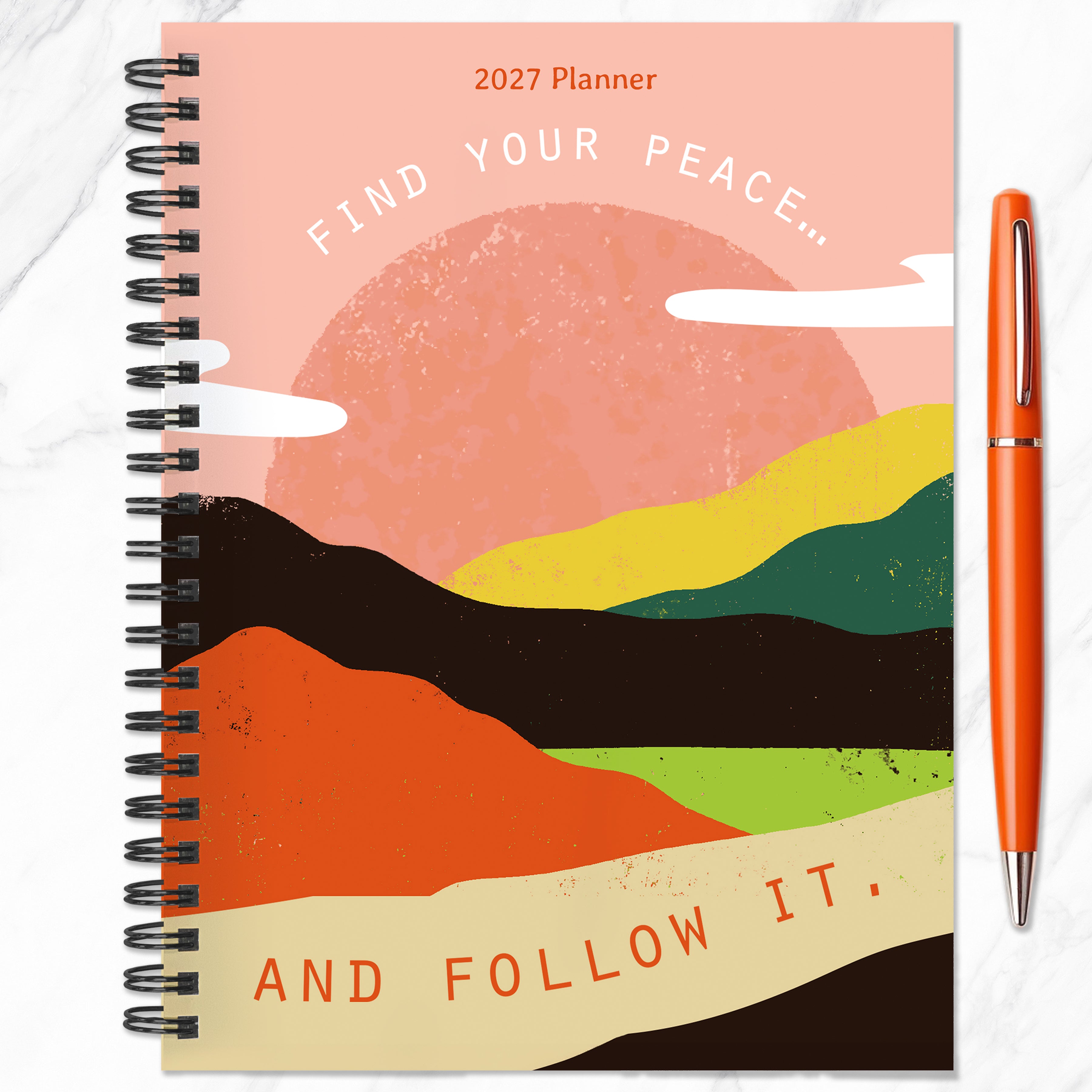 2027 Mahogany - Medium Weekly and Monthly Diary/Planner