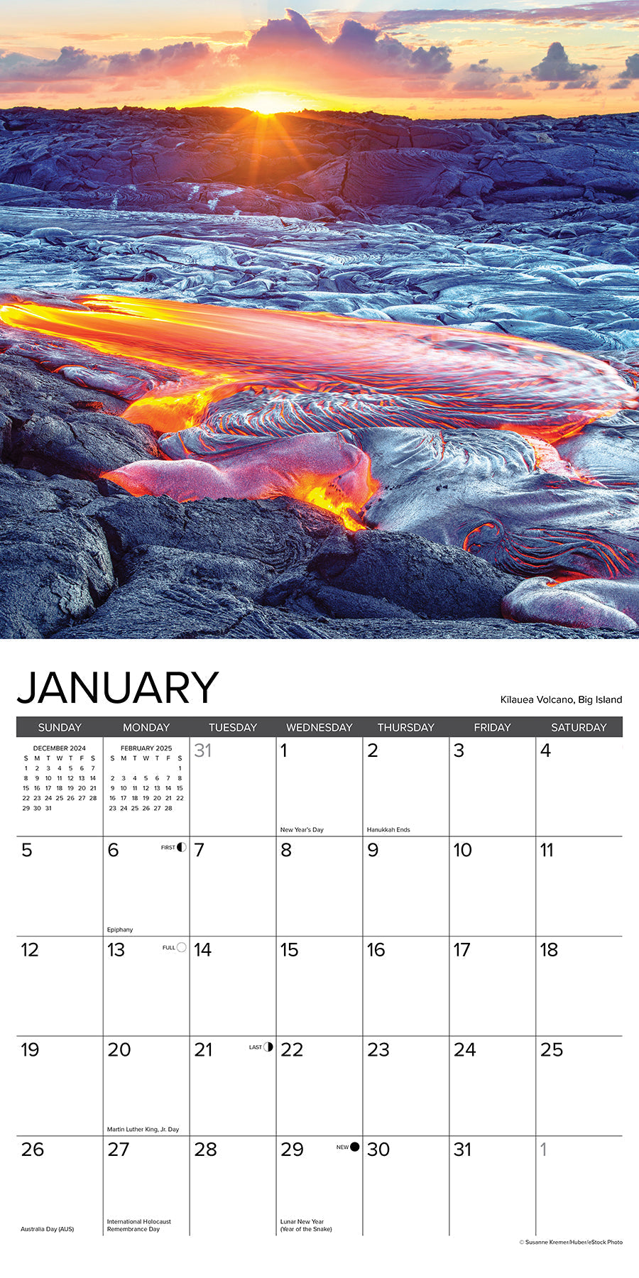 2025 Hawaii - Square Wall Calendar (US Only)