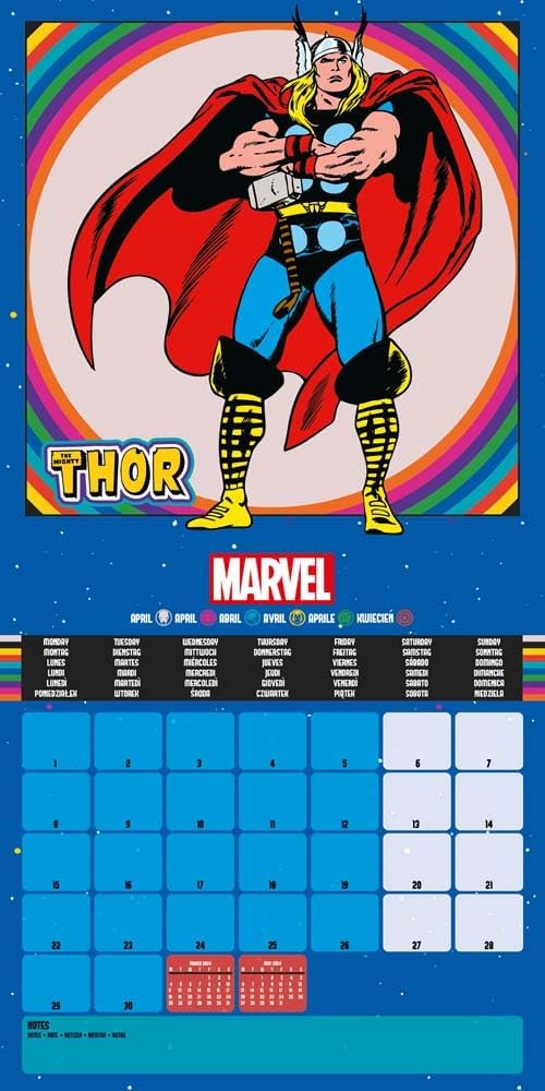 2024 Marvel Superheroes - Square Wall Calendar