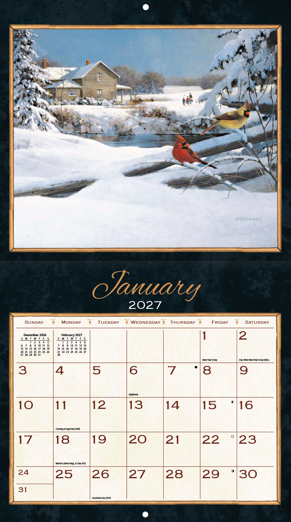 2027 LANG Treasured Times - Deluxe Wall Calendar by D.R. Laird