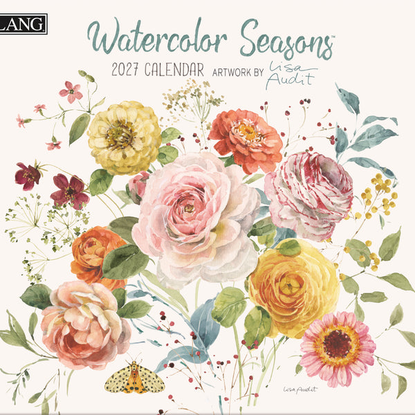 2027 LANG Watercolor Seasons - Deluxe Wall Calendar by Lisa Audit